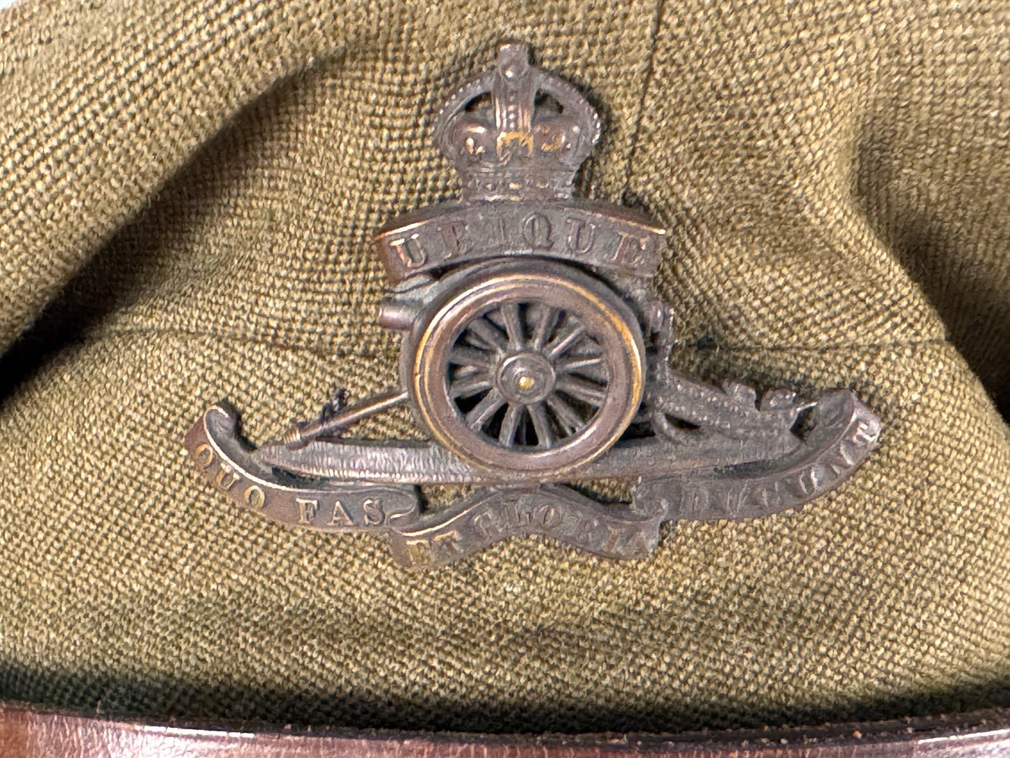 Photo 2 of WW2 British Army 90th (City of London) Field Artillery Regiment Officer's Cap - collectible militaria item