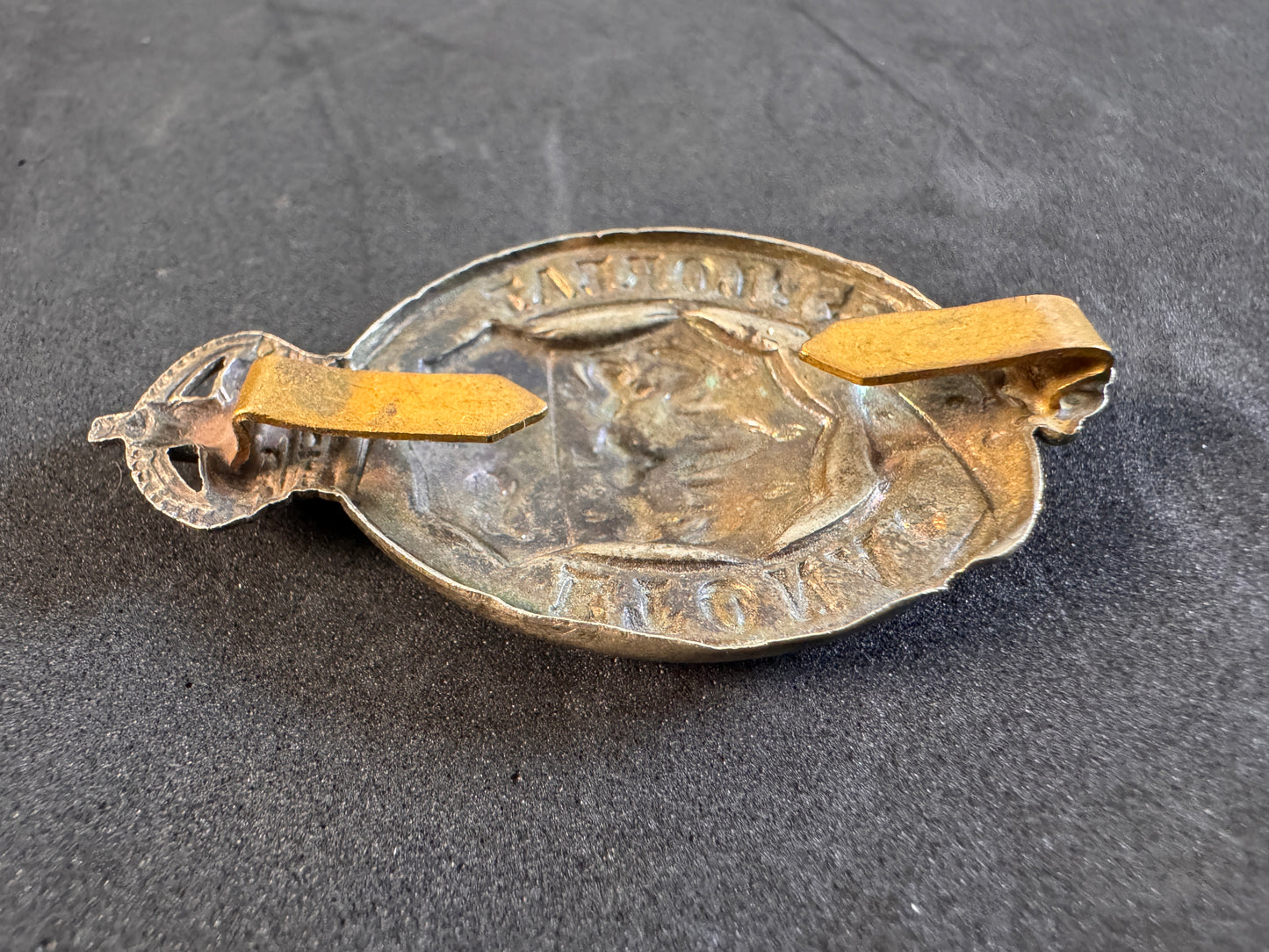 Photo 3 of WW2 British Army Eton College Officer Training Corps (OTC) Cap Badge - collectible militaria item