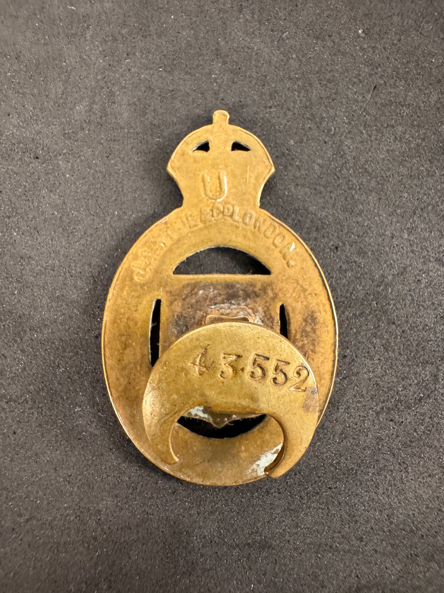 Image of product: ww1 british munitions factory worker lapel badge on war service 1915