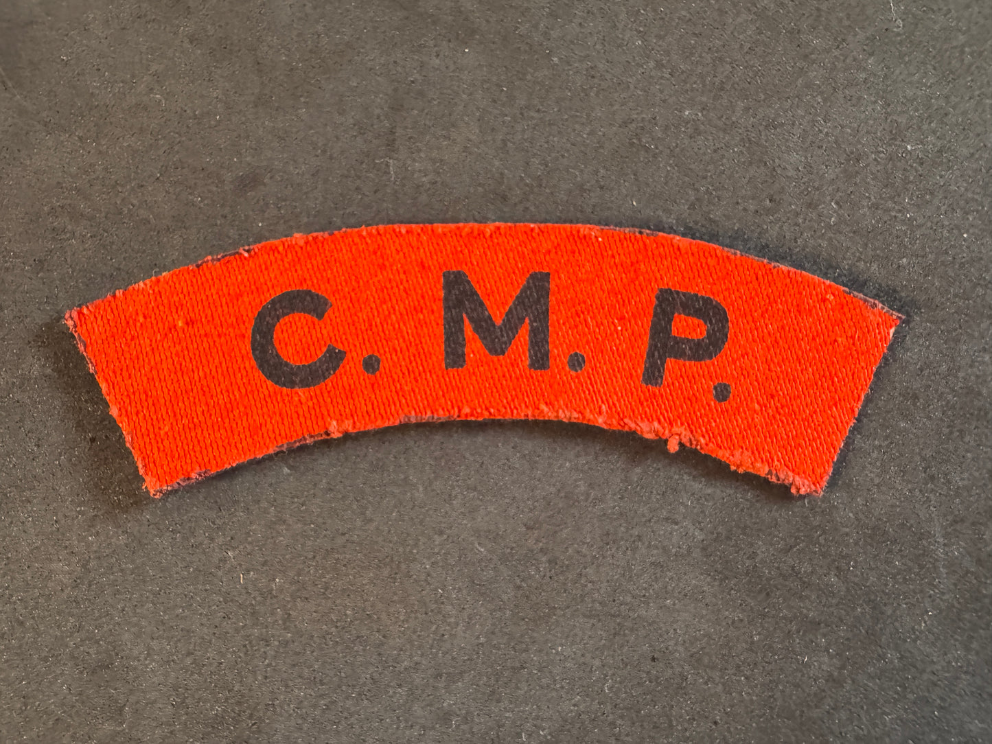 Image of WW2 British Army Corps of Military Police Printed Shoulder Title (CMP)