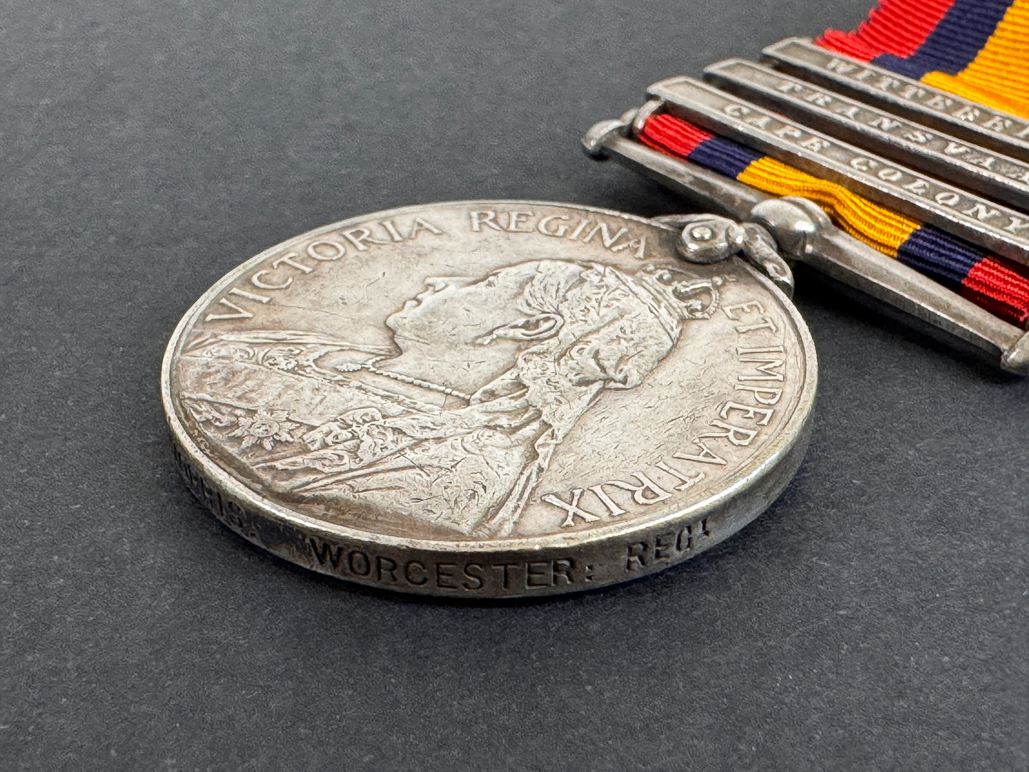 Image of product: queens south africa medal worcestershire regiment boer war