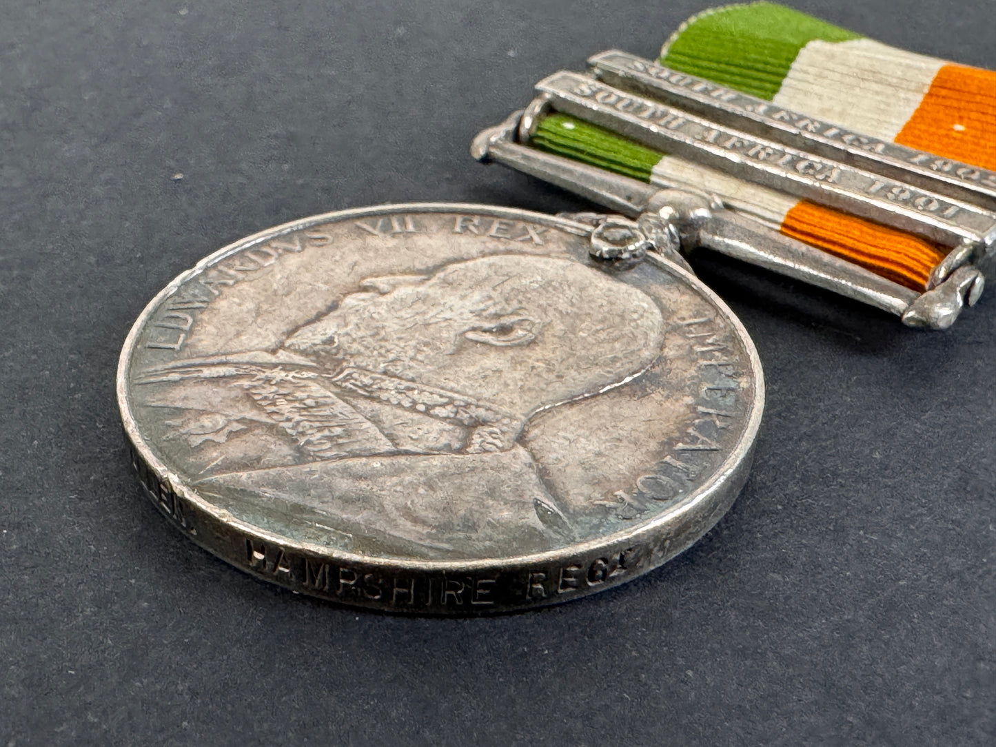 Image of product: kings south africa medal 1901 1902 hampshire regiment boer war