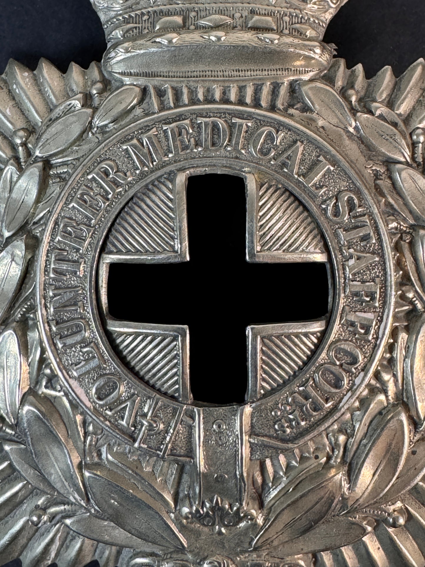 Image of product: volunteer medical staff corps helmet plate victorian british army