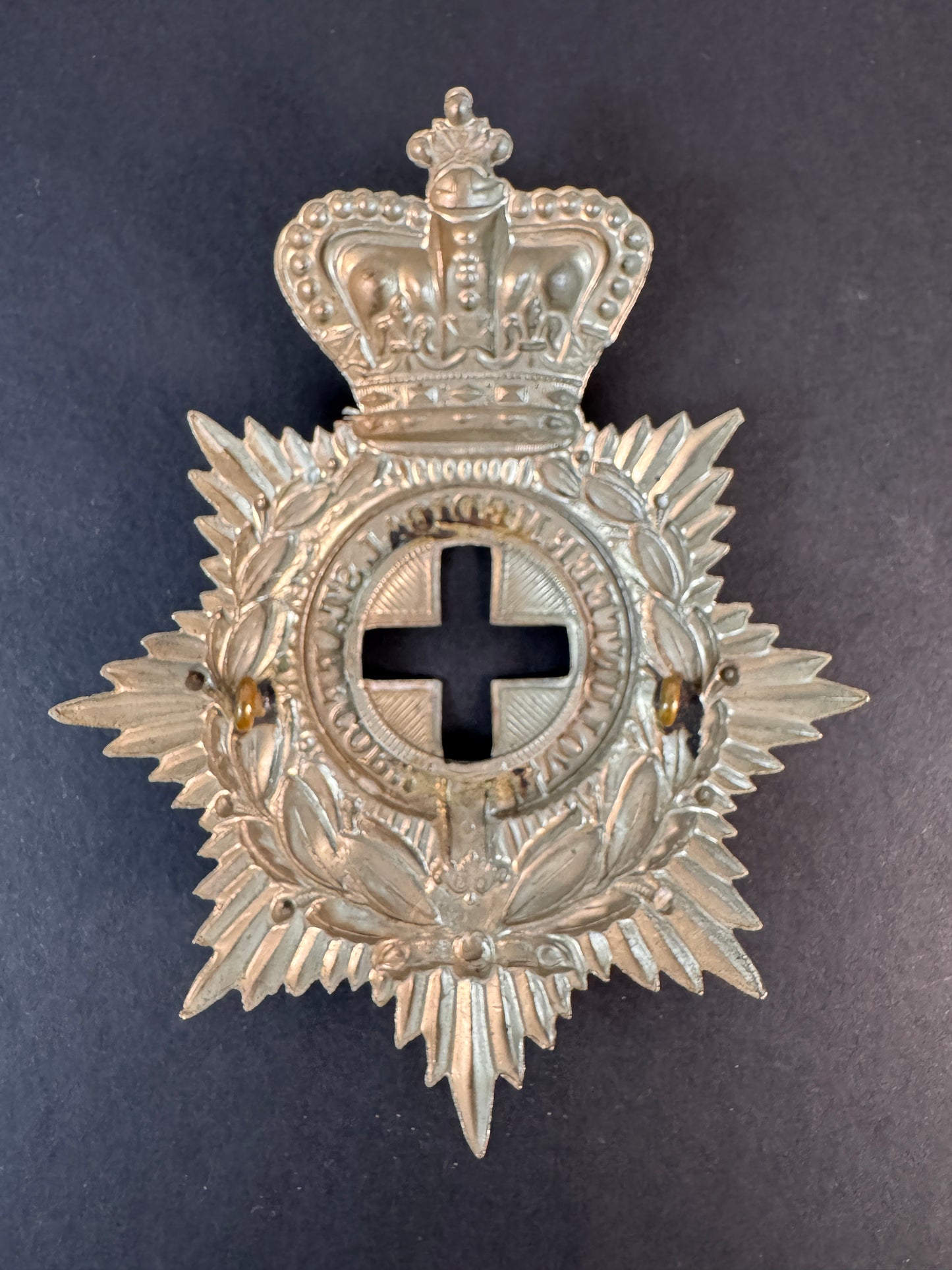 Image of product: volunteer medical staff corps helmet plate victorian british army