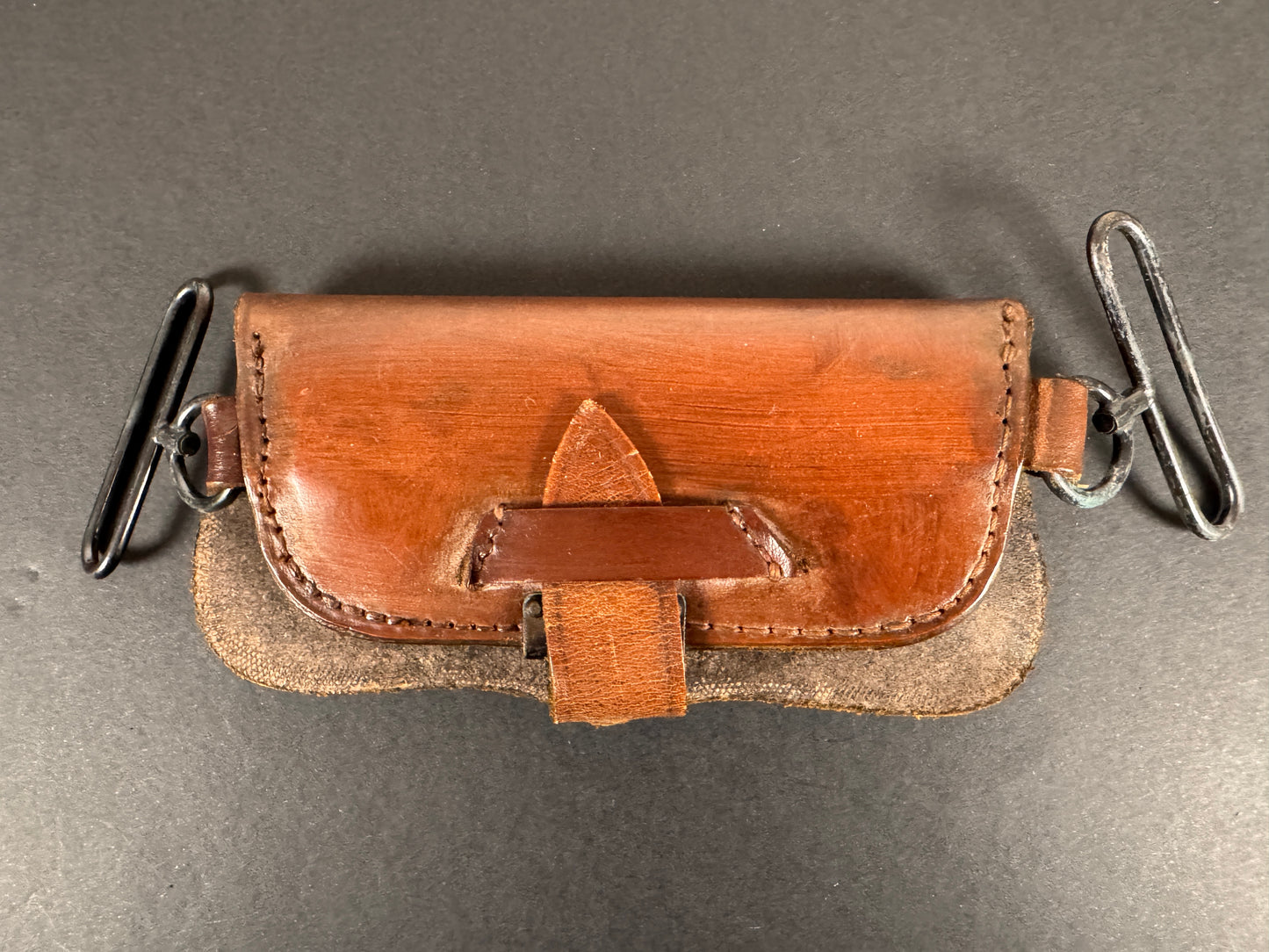 British Royal Artillery Officer's Undress Leather Cross Belt Pouch