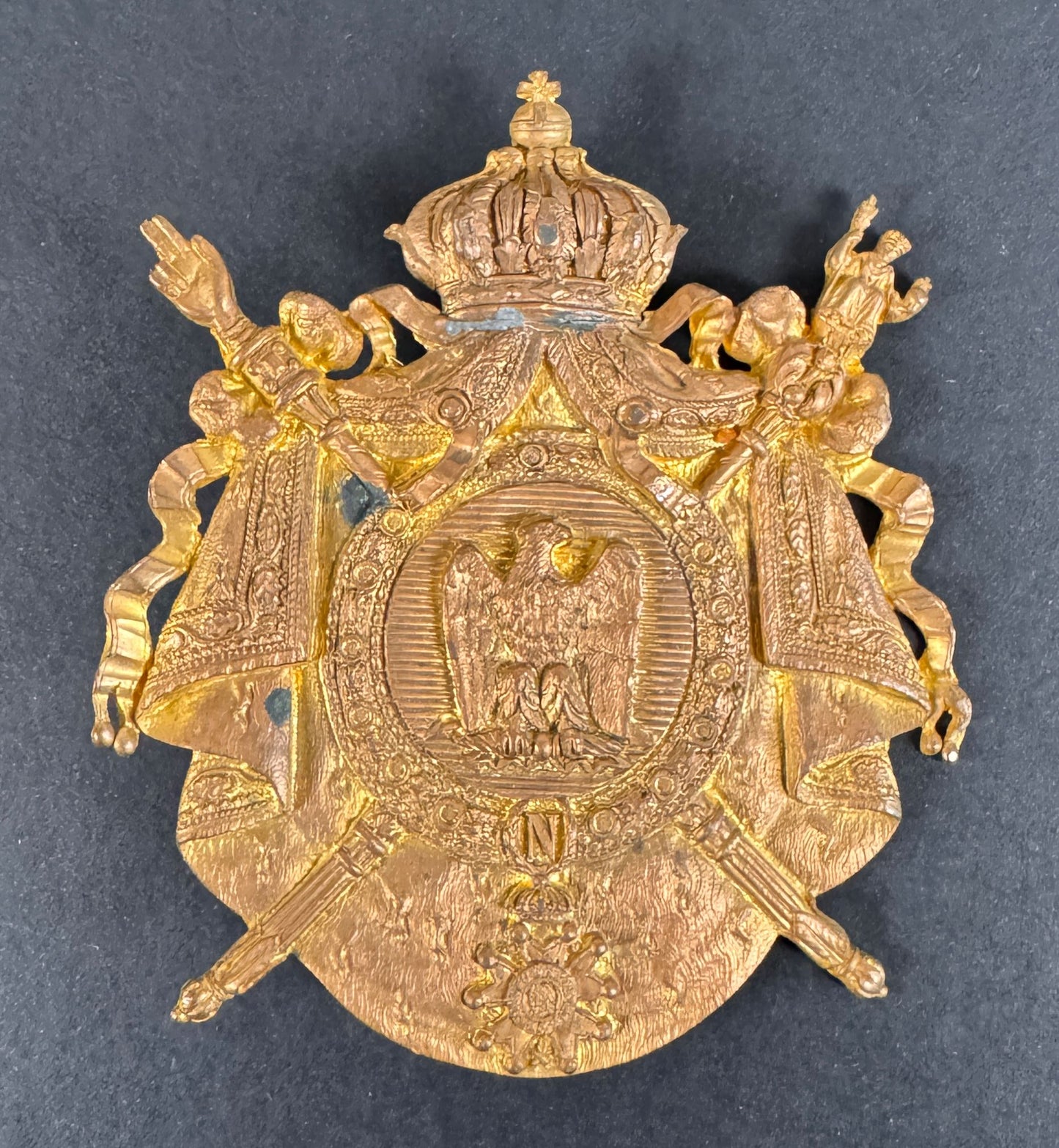 Image of Napoleon III Imperial State Arms Carriage Badge Plate