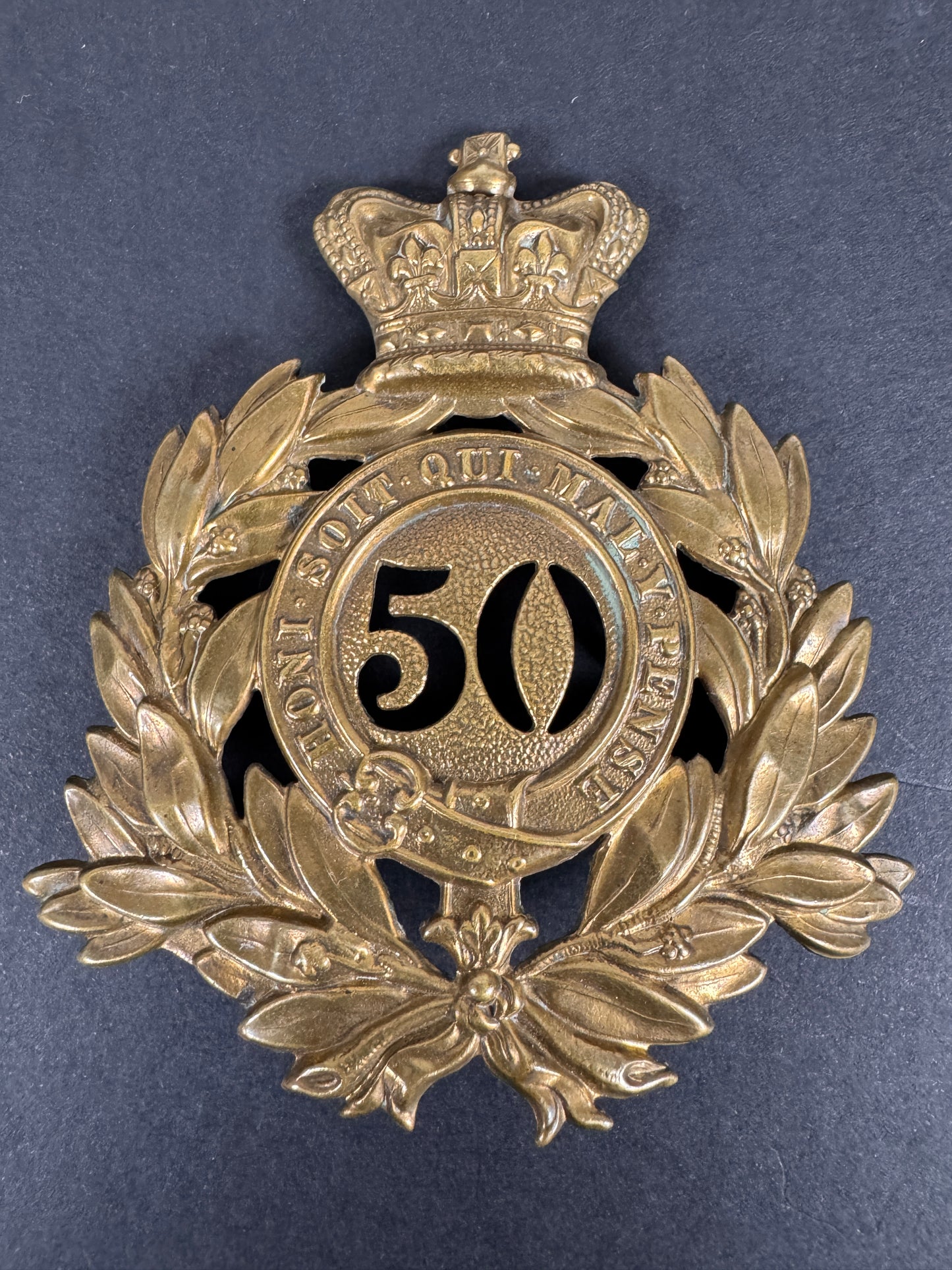 Image of 50th Regiment of Foot (Royal West Kent) Shako Helmet Badge