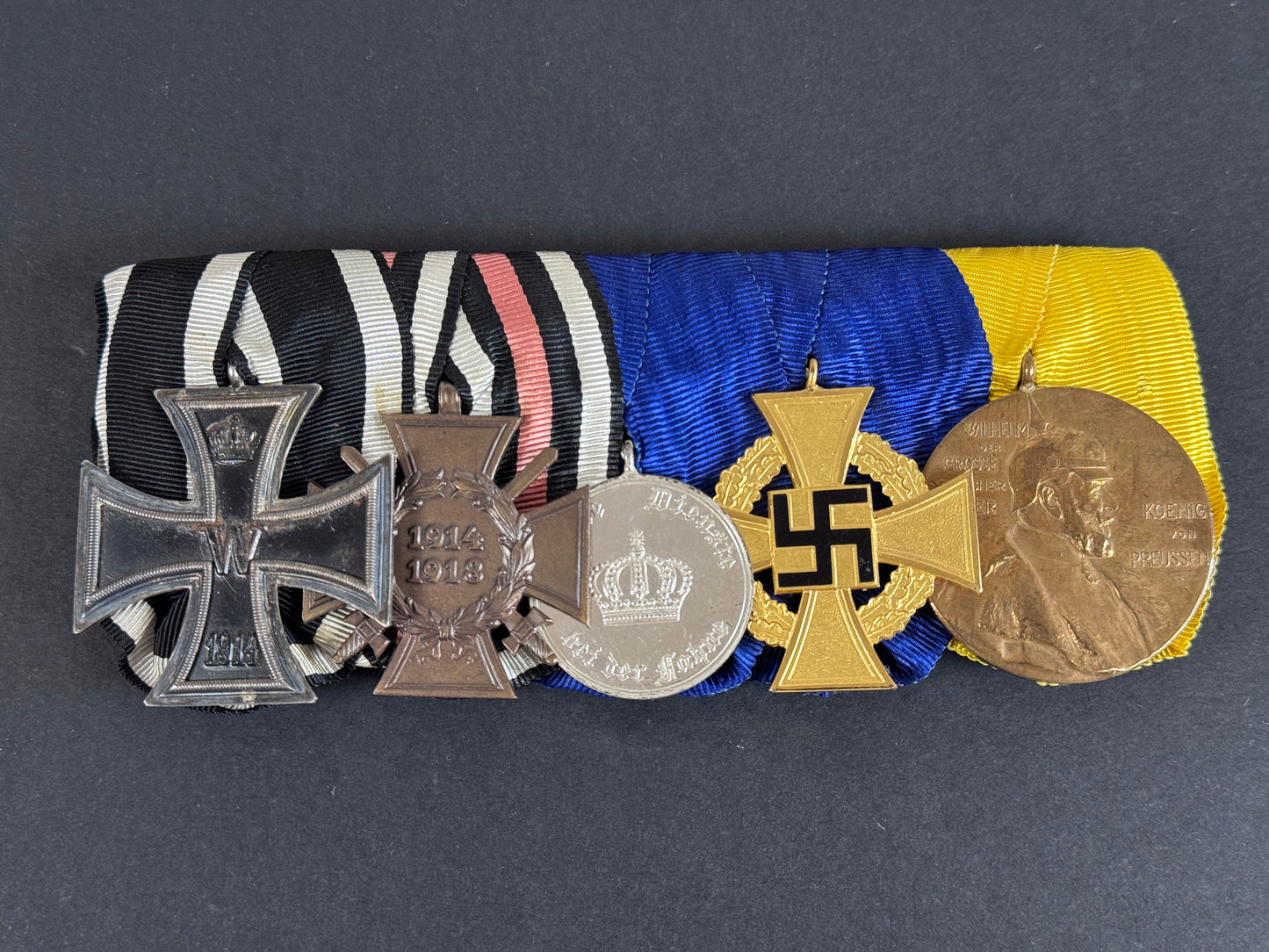 German Army WW1 Veteran Parade Mounted Long Service Medal Bar