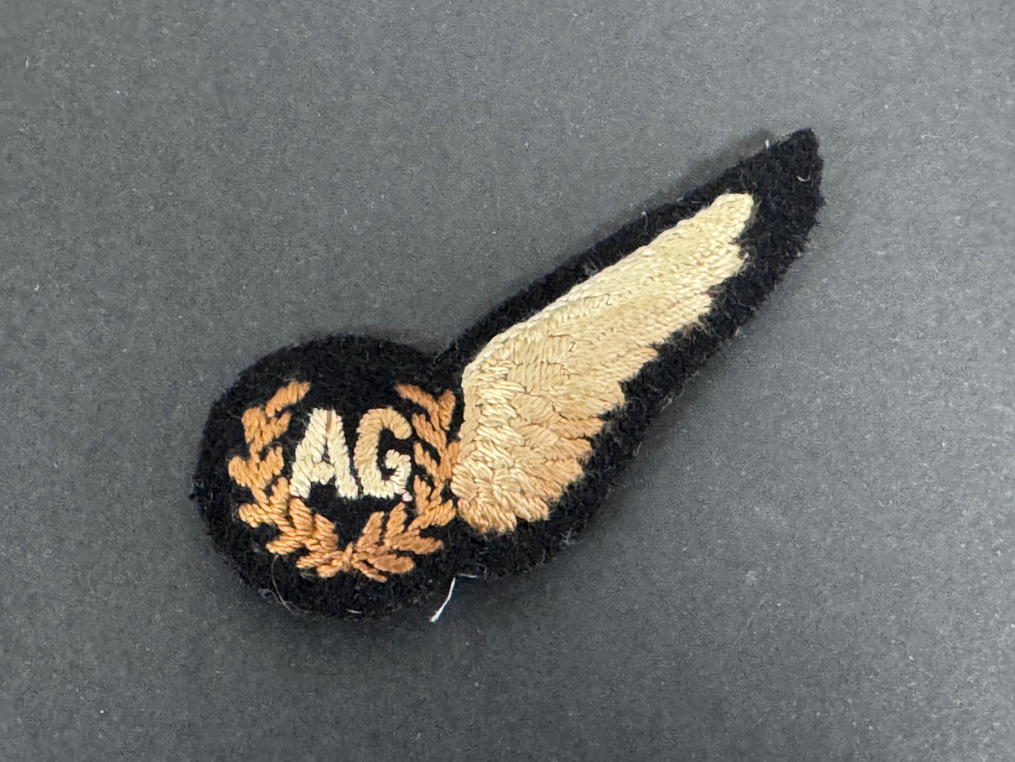 WW2 British Royal Air Force (RAF) Air Gunner (AG) Wing Brevet Badge