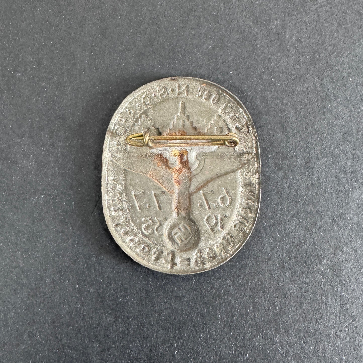 Third Reich Tag Der NSDAP Frankfurt 1935 Tinnie Badge