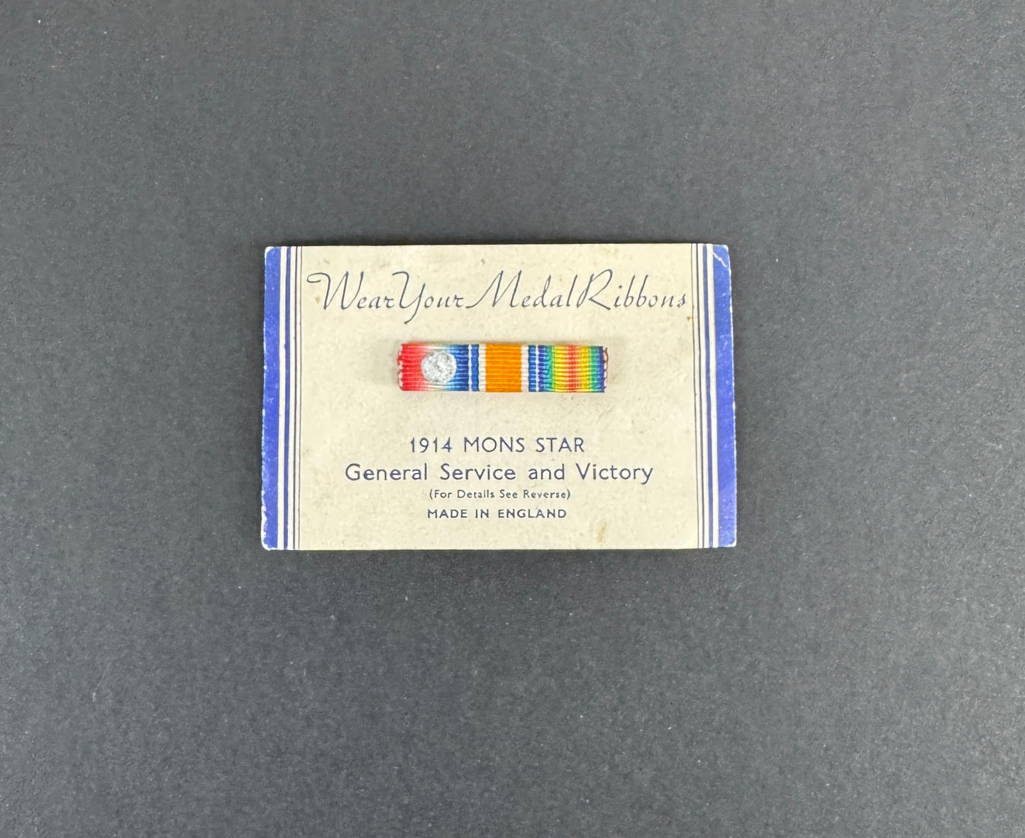 WW1 British Mons Star Ribbon Bar Private Purchase
