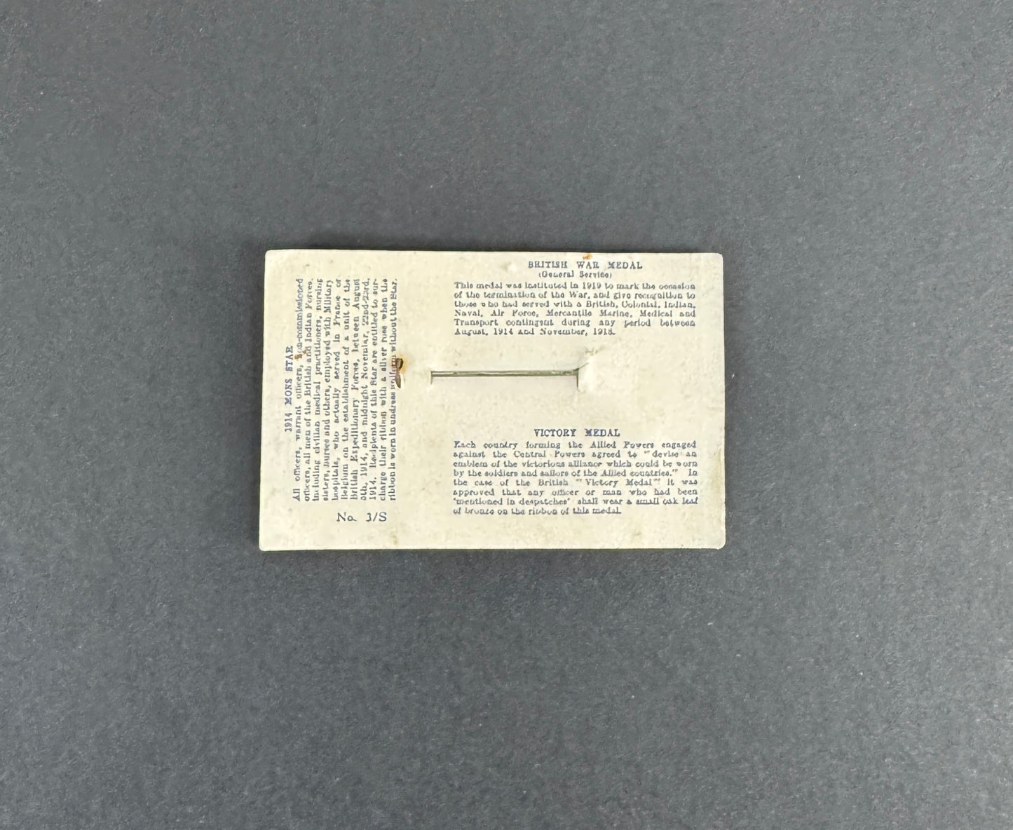WW1 British Mons Star Ribbon Bar Private Purchase