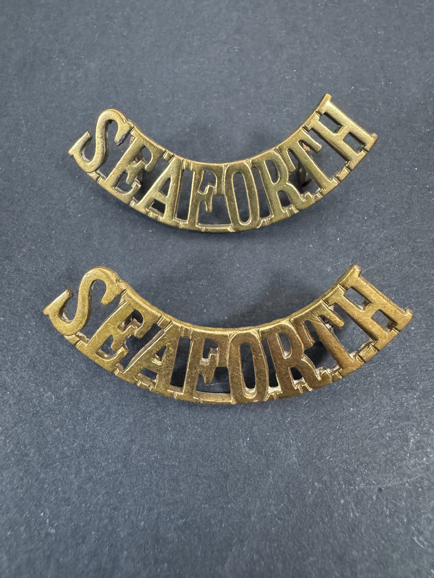 British Army Seaforth Highlanders Shoulder Title Badges (Pair)