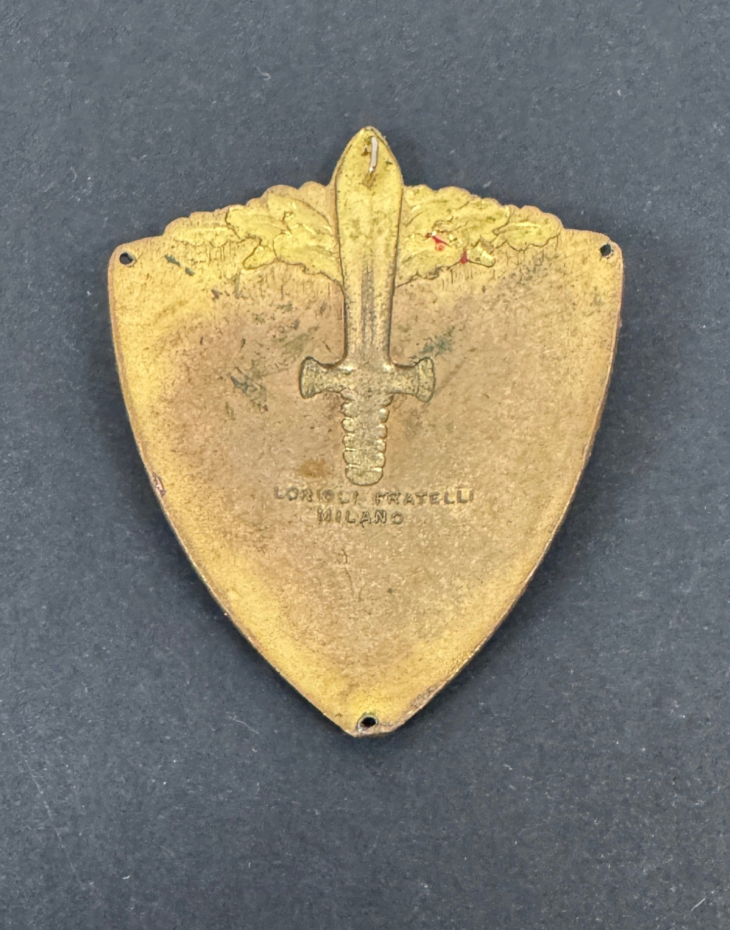 Italian Divisione 22 "Cacciatori Delle Alpi" Officer's Arm Shield Badge