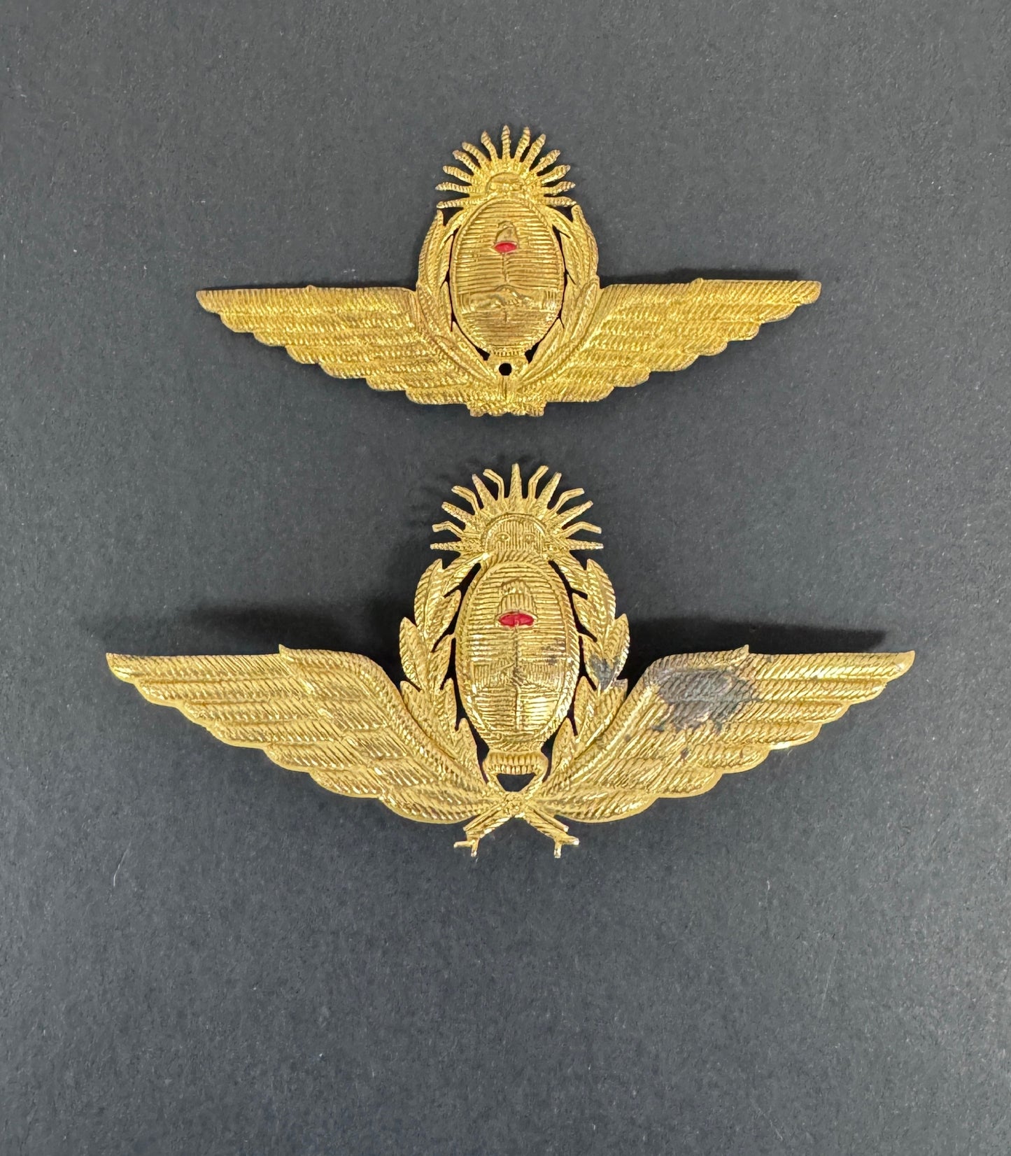 Argentine Air Force Officer's Visor Cap Badge