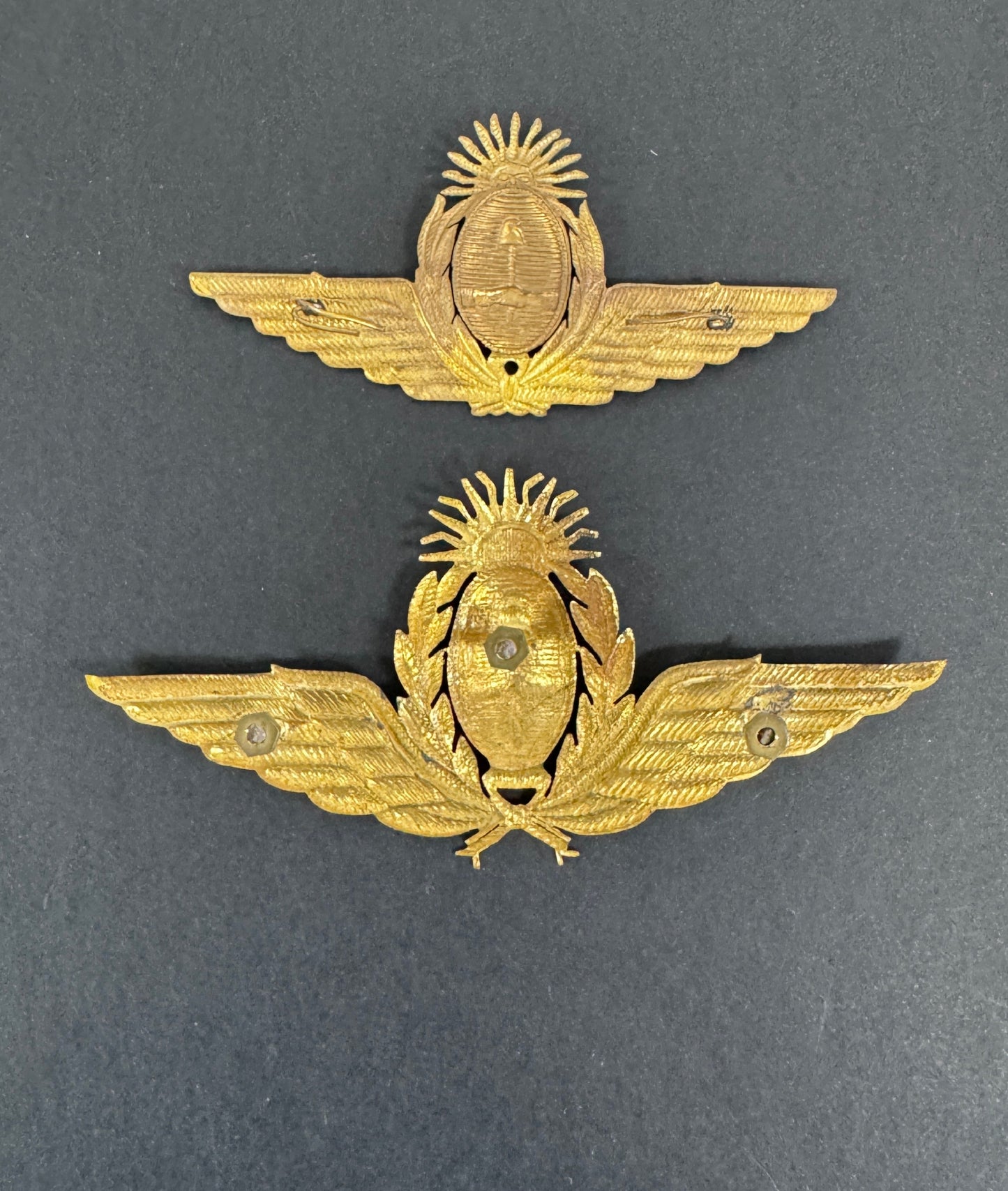 Argentine Air Force Officer's Visor Cap Badge