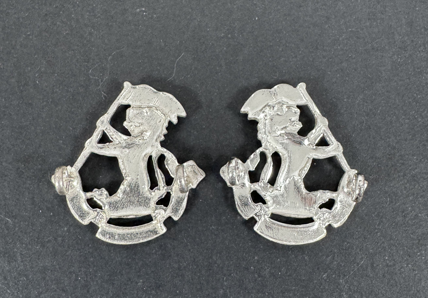 WW2 British Army West Riding Regiment Officer's Collar Badges (Pair)