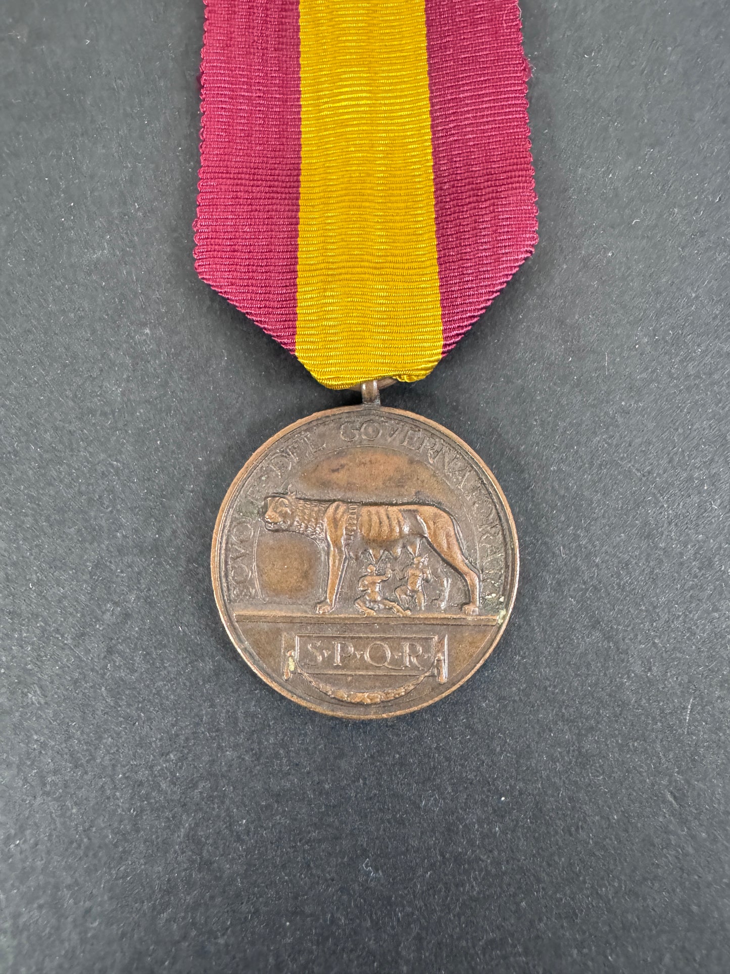 Italy Roma Merit Medal - Al Merito Scoula Del Governatorato SPQR Anno V