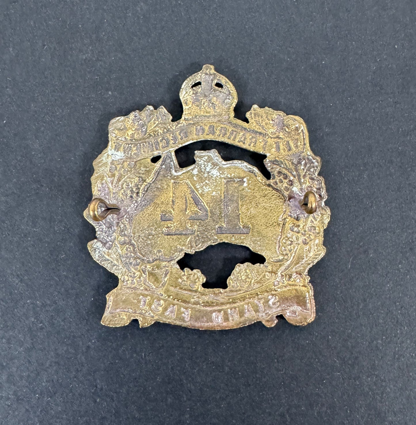 WW2 Australian Army 14th Battalion The Prahran Regiment Cap Badge – An original and scarce cap badge of the 14th Battalion...
