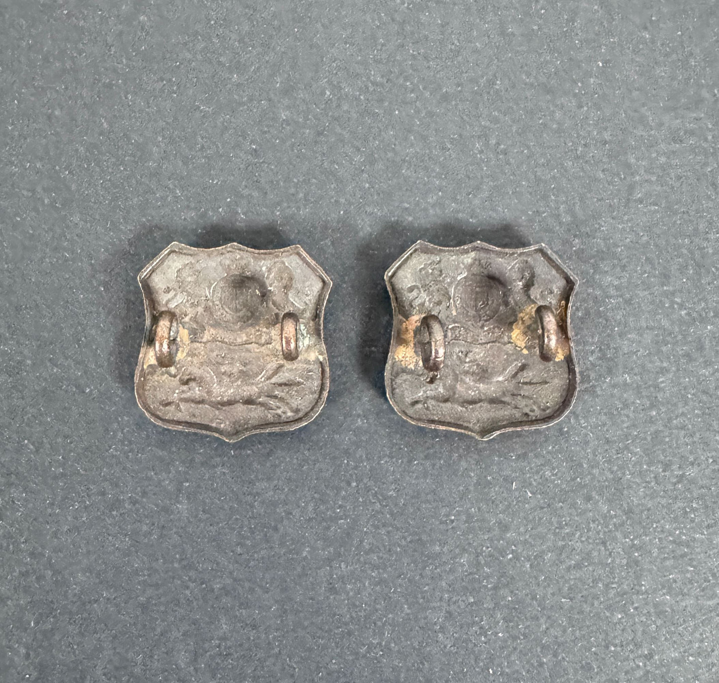 WW2 South African Army Durban Light Infantry Officer Uniform Collar Badges – An matching pair of scarce, original, officer...
