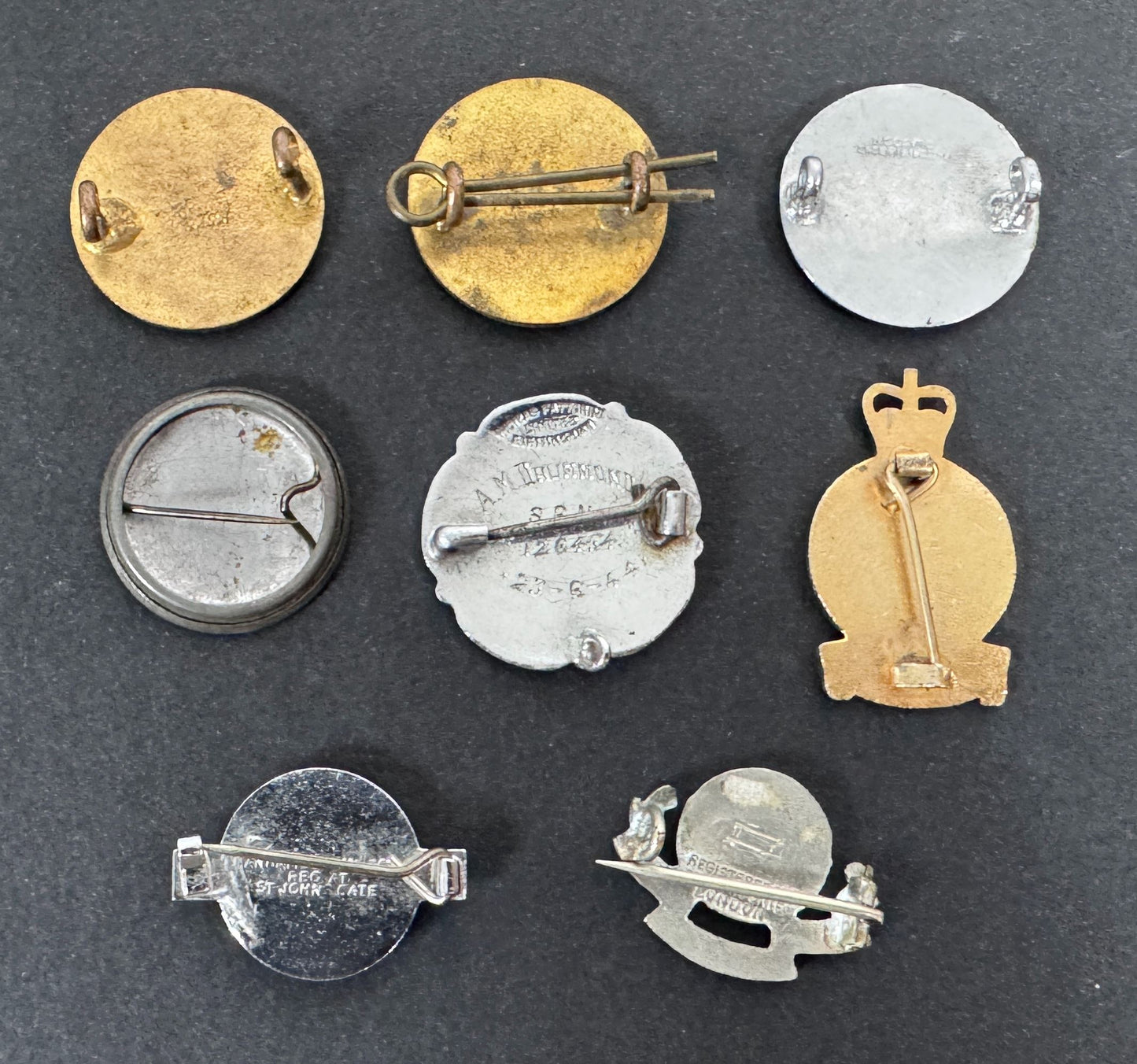 WW2 British Red Cross, St Johns Ambulance, Nursing Lapel Pin Cap Badges VAD – A collection of lapel badges of some of the...