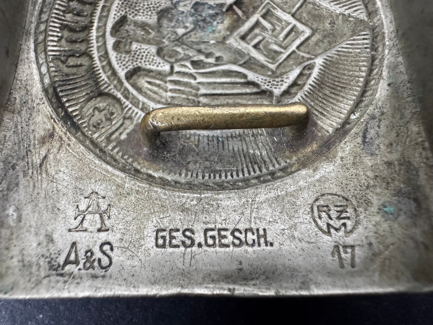 Early Hitler Youth Belt Buckle A&S RZM 17