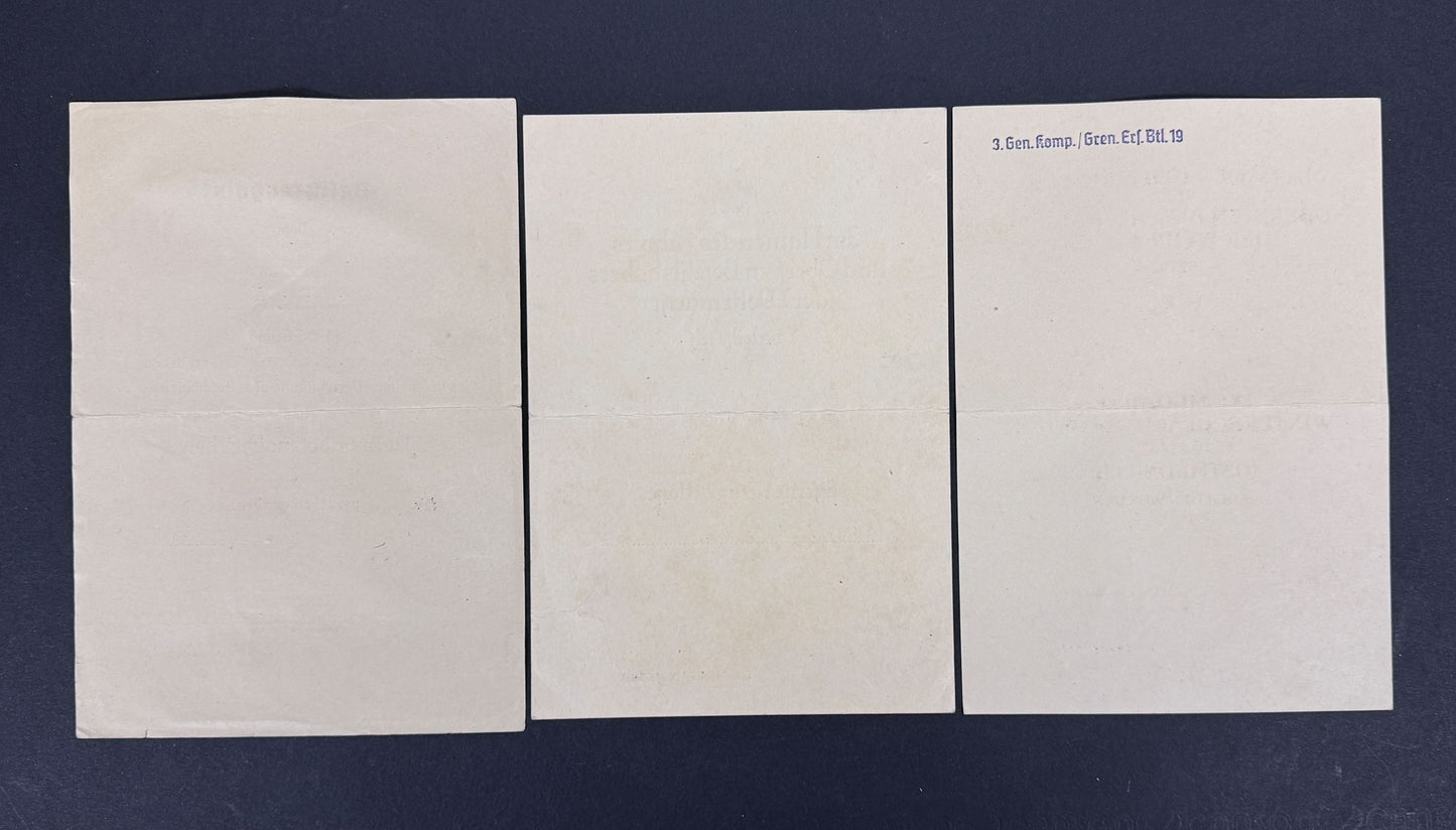 WW2 German Army Obergefreiter I.R.207 Medal Award Documents – Three original award citations of an Obergefreiter of the 20...