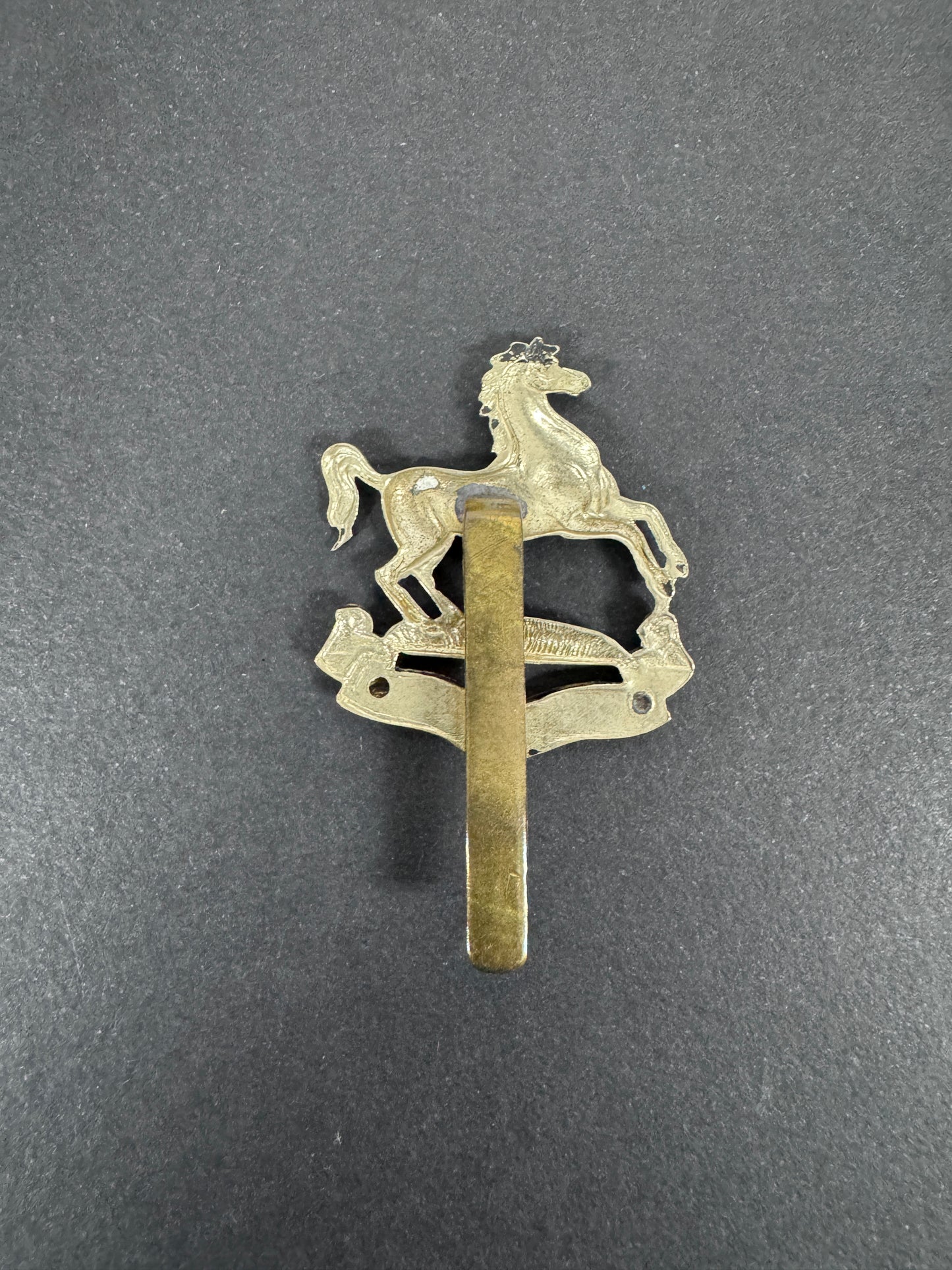 WW1 British Army King's Liverpool Regiment Blackened Cap Badge – An original other ranks forage cap badge of The King's Li...