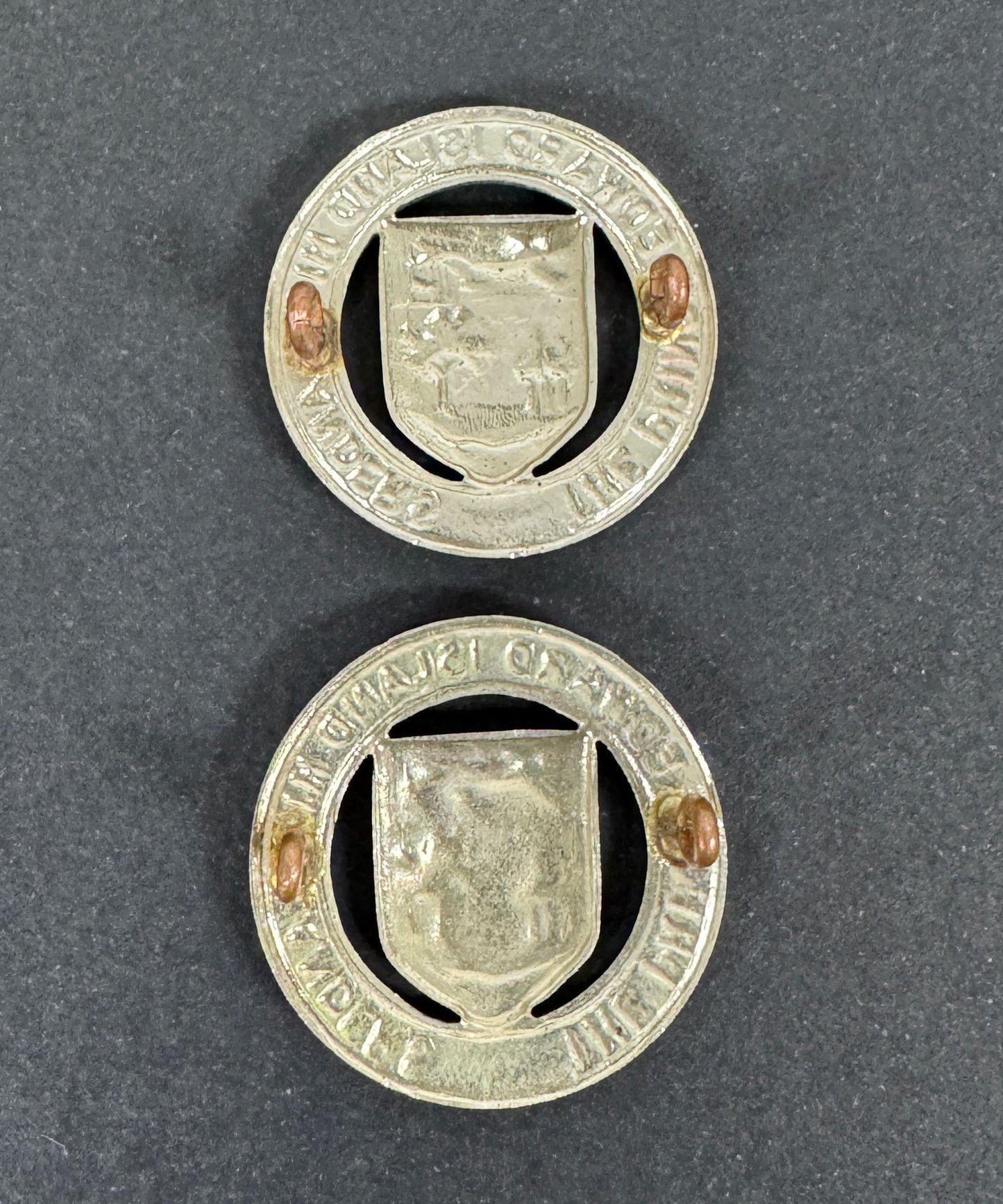 WW2 Canadian Army The Prince Edward Island Highlanders Uniform Collar Badges – An original pair of other ranks uniform col...