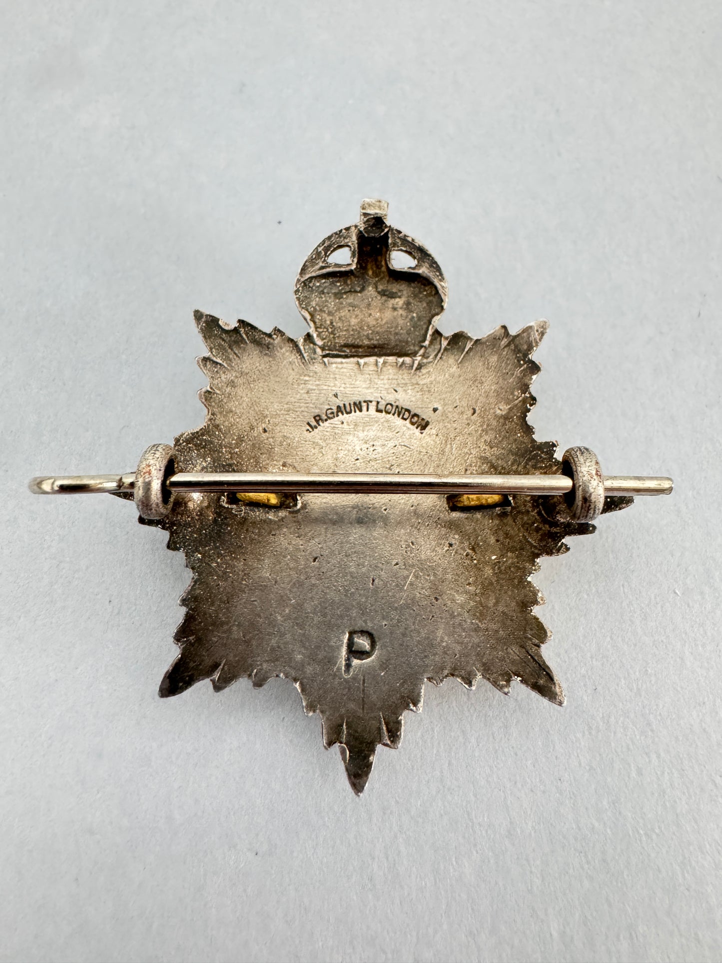 WW2 British Royal Army Service Corps (RASC) Officer's Silver Plated Cap Badge