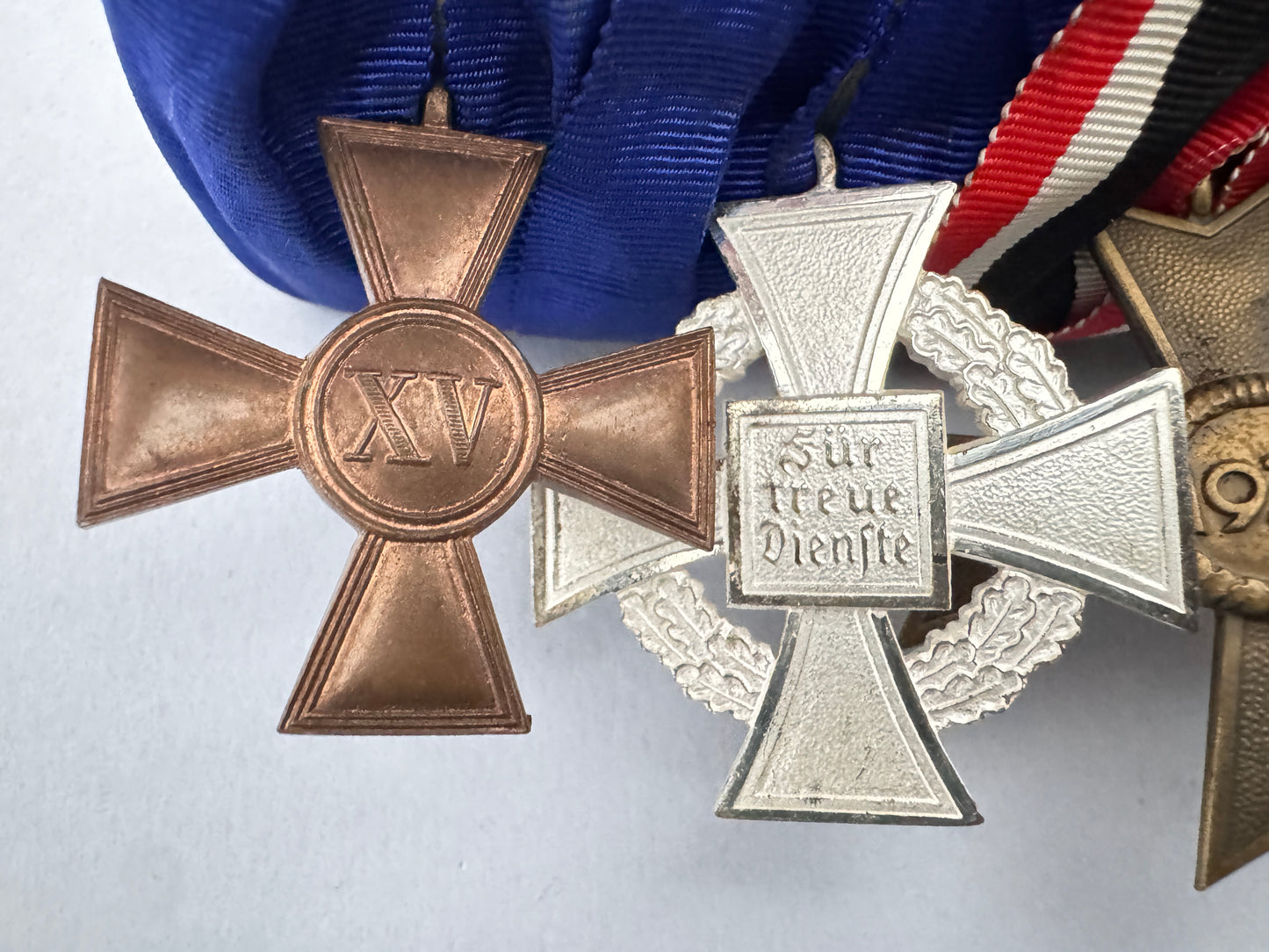 WW2 German War Merit Medal Bar of a WW1 Combat Veteran – An original and extremely fine medal bar of a German Army veteran...