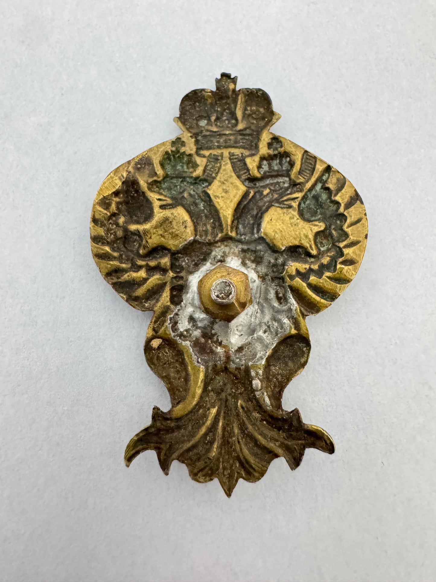 Masonic Double Headed Eagle Brass Badge