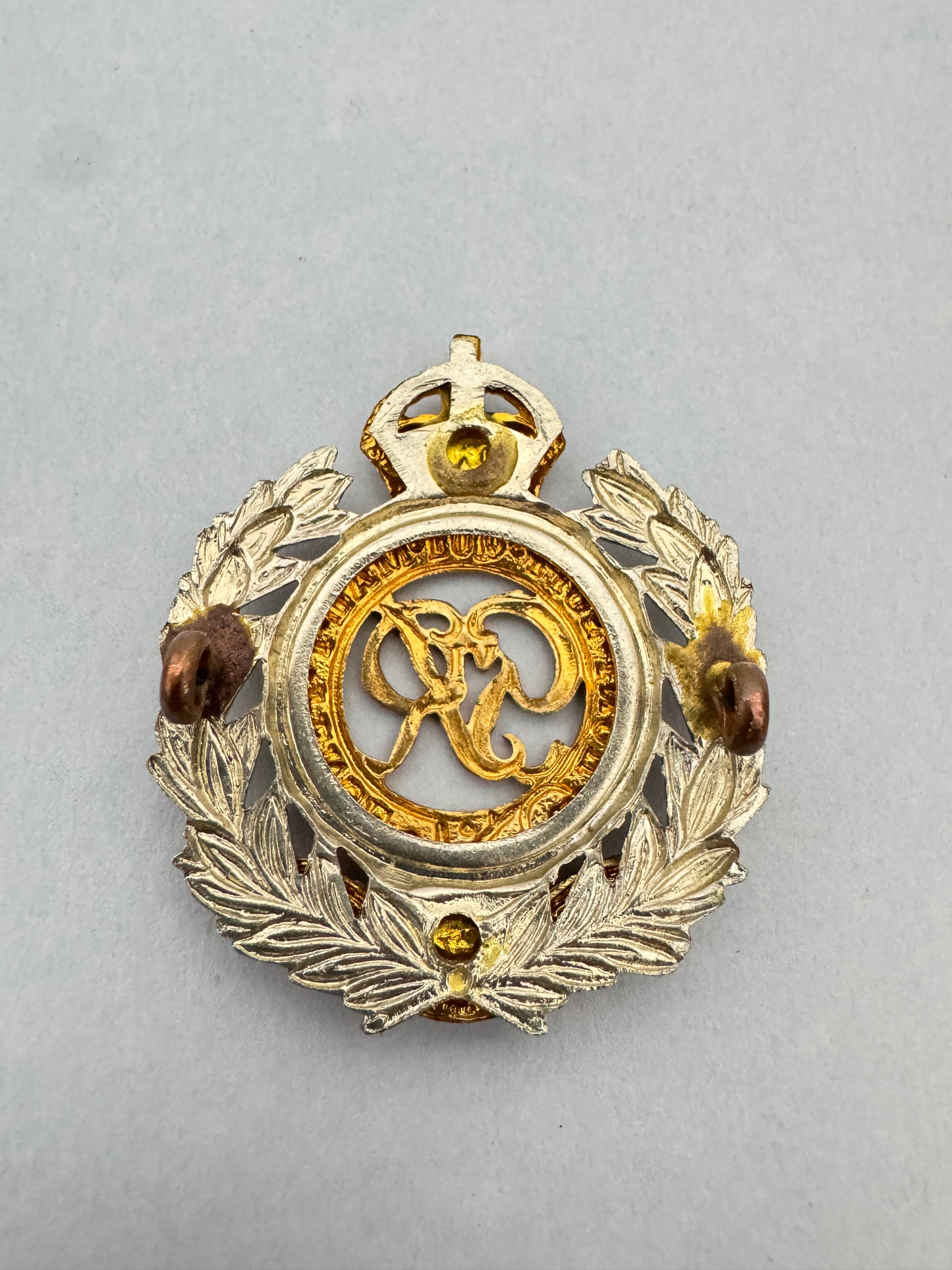 WW2 British Army Royal Engineers Warrant Officer Cap Badge