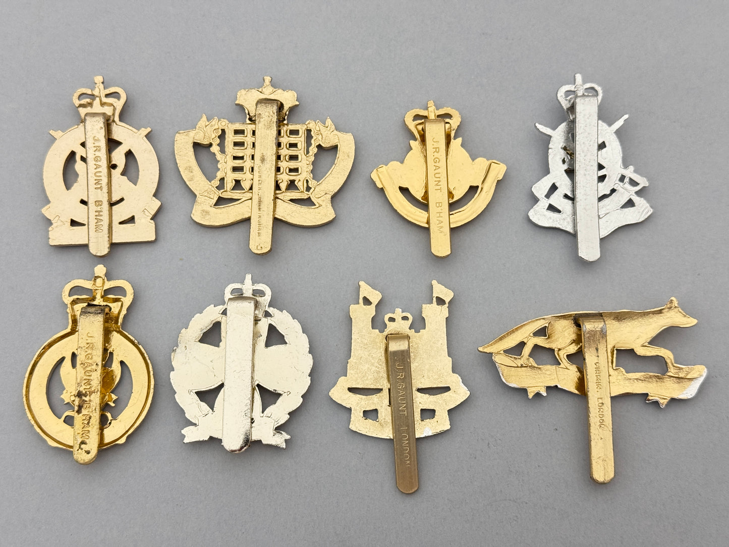 After WW2 British Territorial Army Yeomanry Staybrite Cap Badges