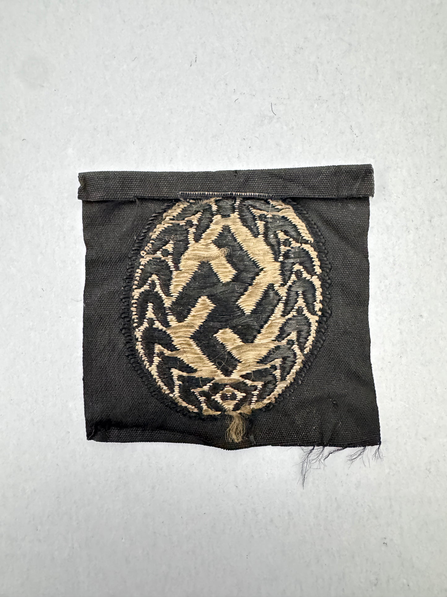 WW2 German Auxiliary Police Officer Schuma Cloth Cap Badge