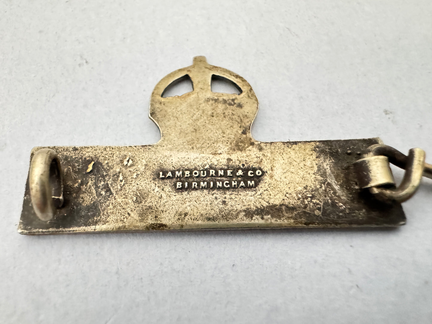 WW1 British Empire Territorial Force Imperial Service Badge LAMBOURNE