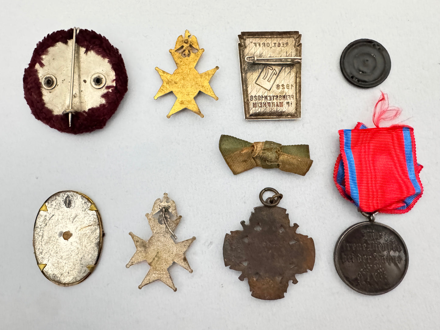 Imperial & Weimar German Badge Lot – Zeppelin Eckener, Cockade, Wurttemberg