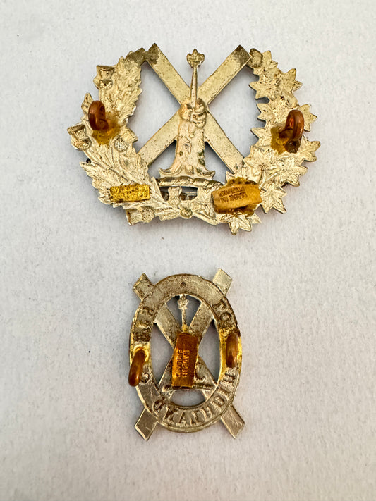 Canadian Lorn Highland Cadets Cap Badge & Collar Badge
