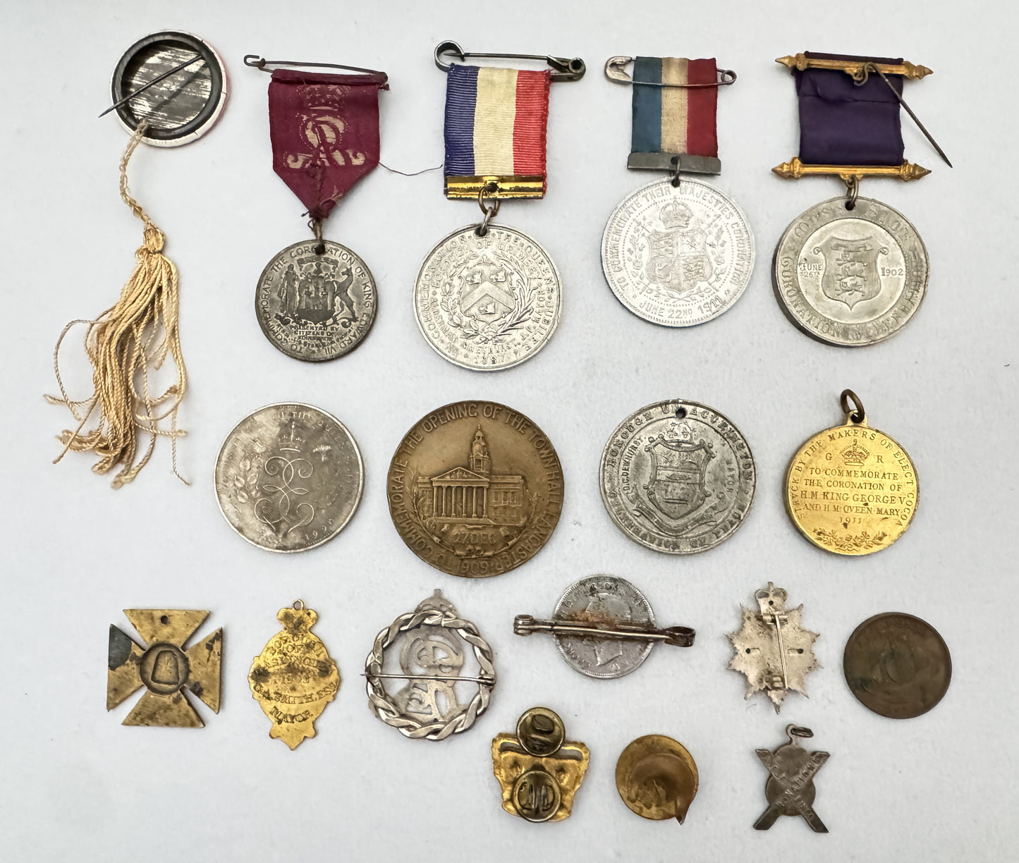 British Royal Commemorative Medals Lot Victoria Edward VII George V George VI