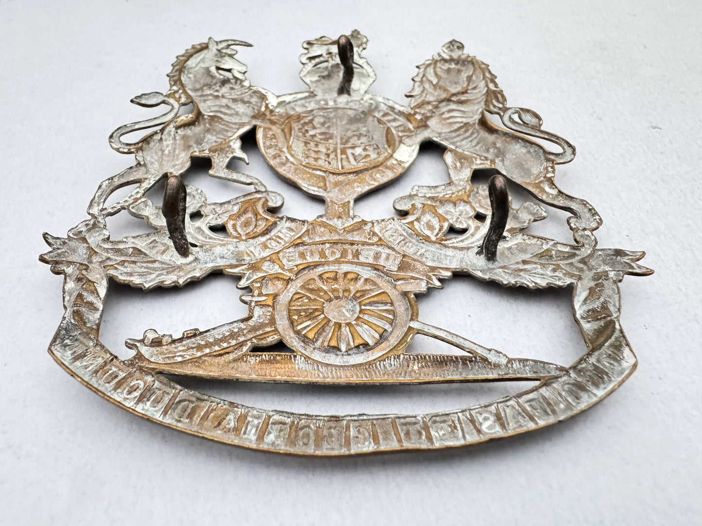 British Army Royal Artillery Home Service Helmet Plate Badge