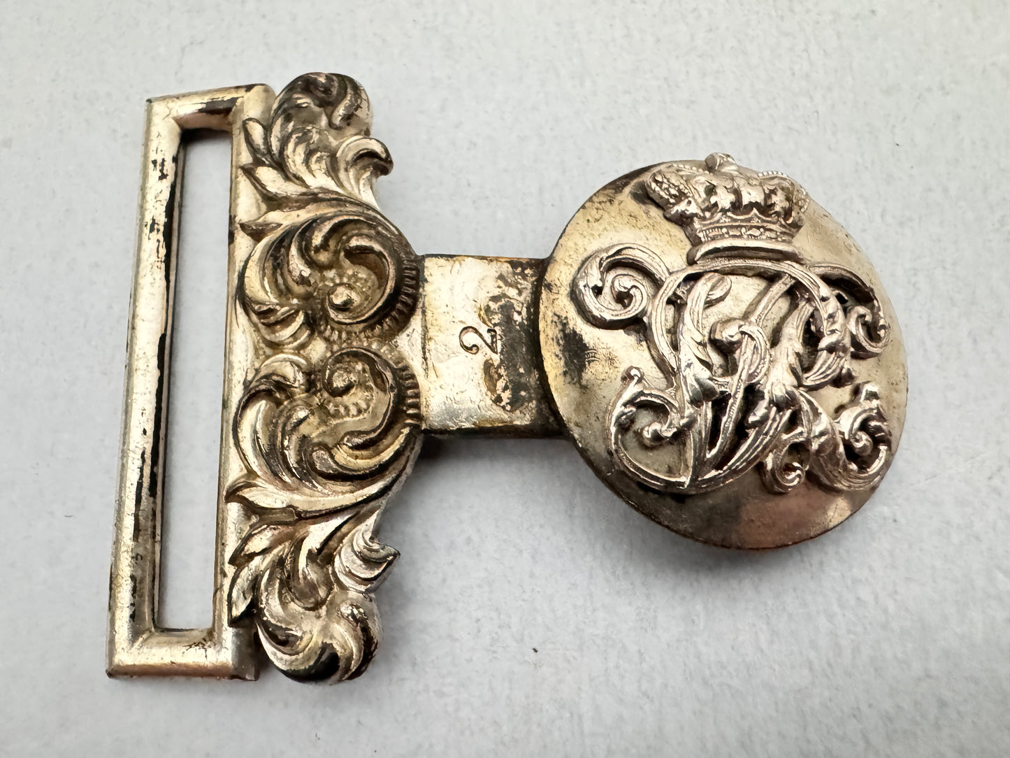 Victorian British Army Oxfordshire Militia Officer Belt Buckle J&Co
