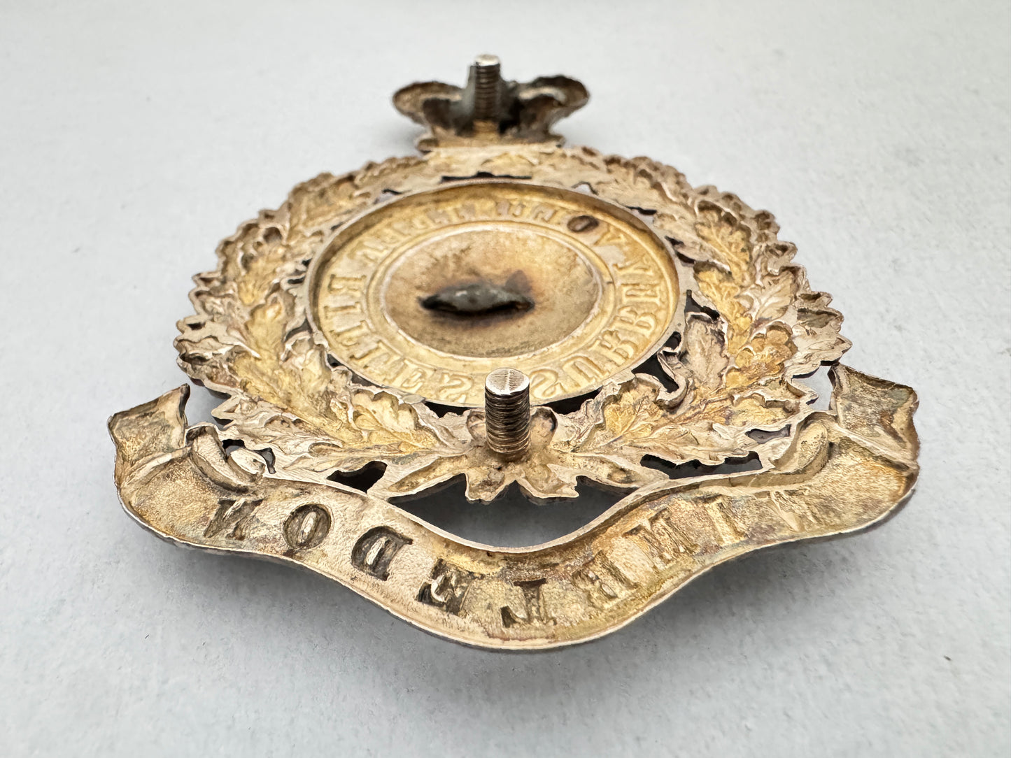 British Army 11th Surrey Rifle Volunteers Wimbledon Officer's Belt Plate Badge