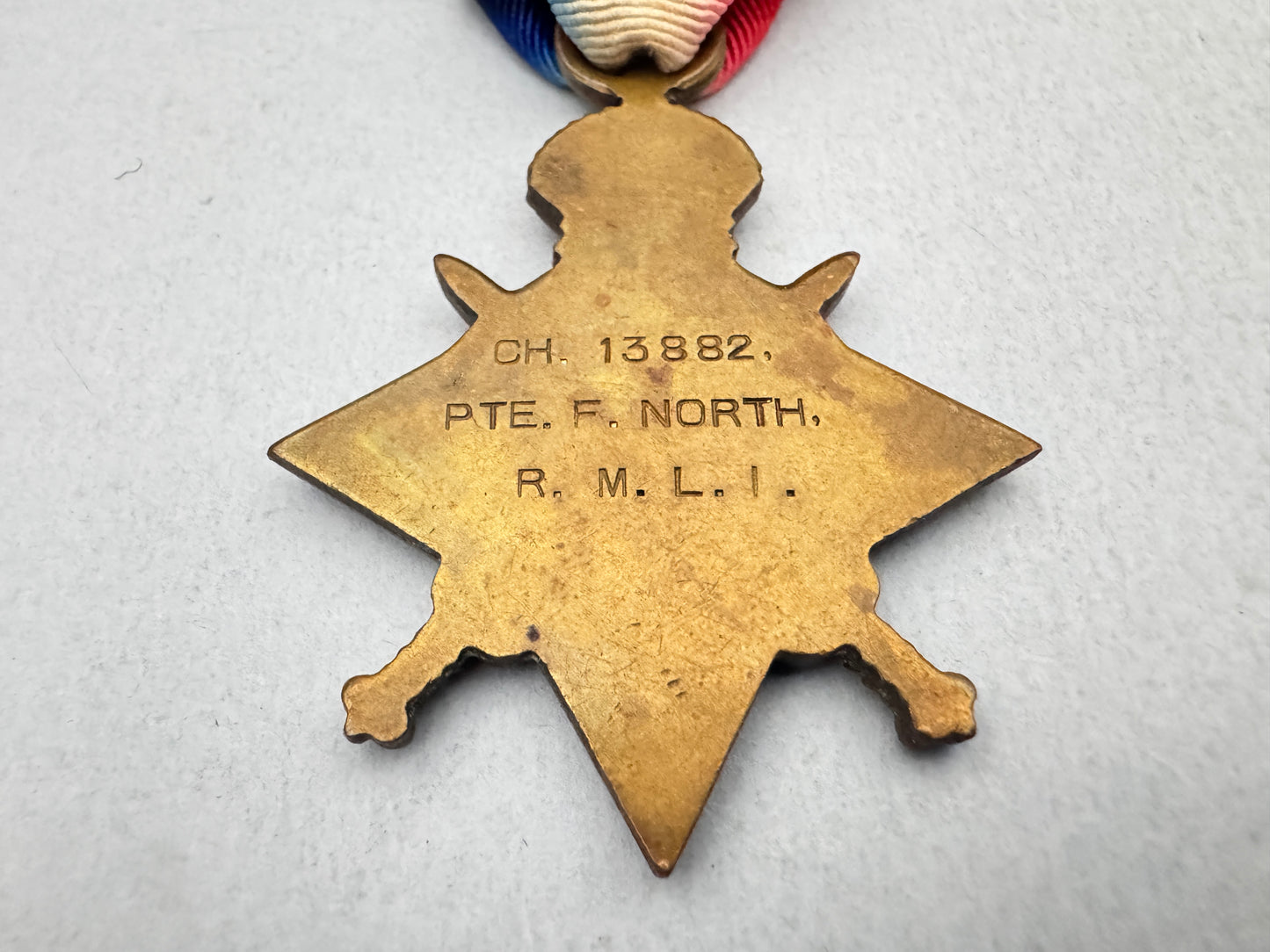 WW1 British Army 1914-1915 Campaign Star ROYAL MARINE LIGHT INFANTRY