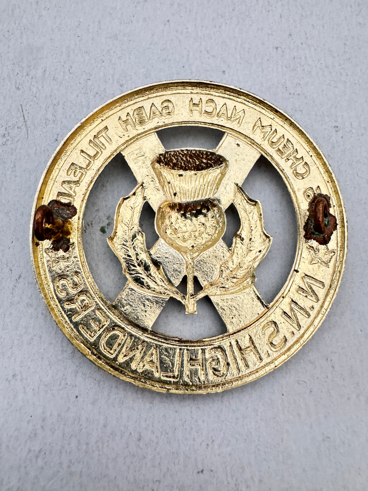 WW2 Canadian Army North Nova Scotia Highlanders Glengarry Cap Badge NNS