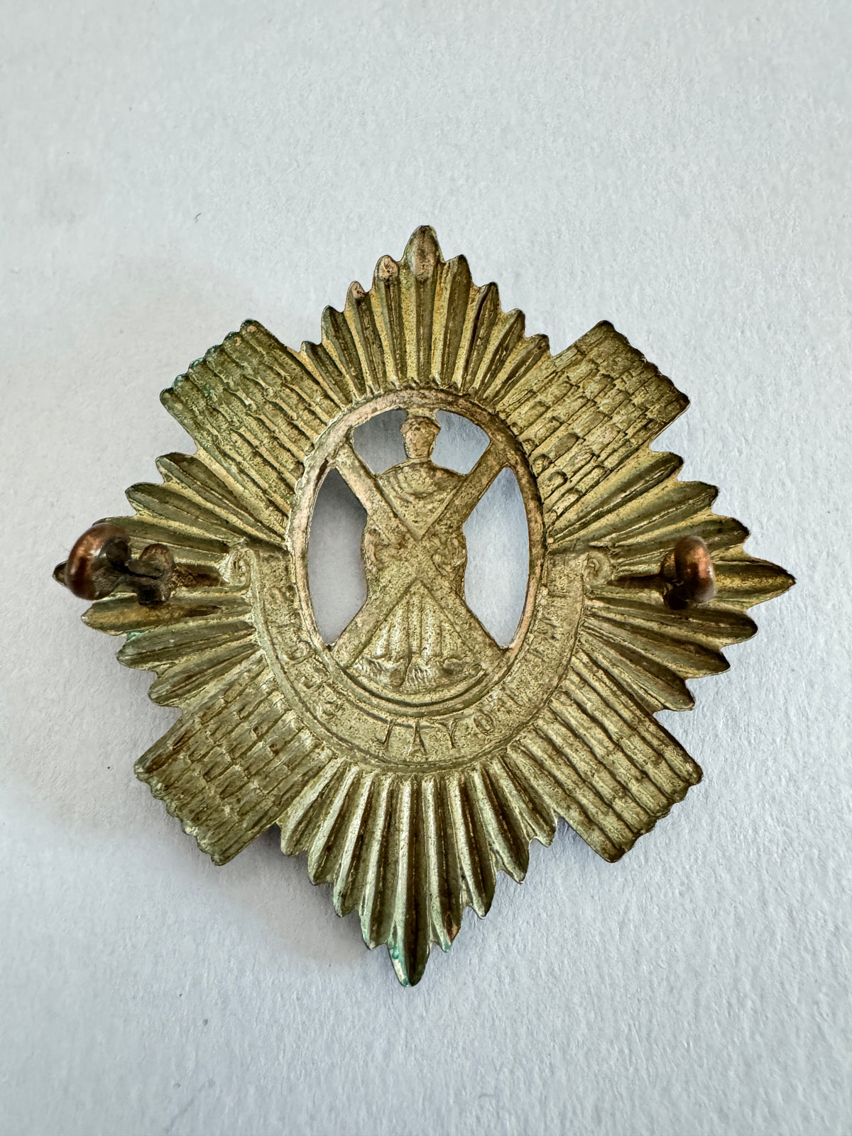 WW1 British Army Royal Scots Lothian Regiment Territorial Cap Badge