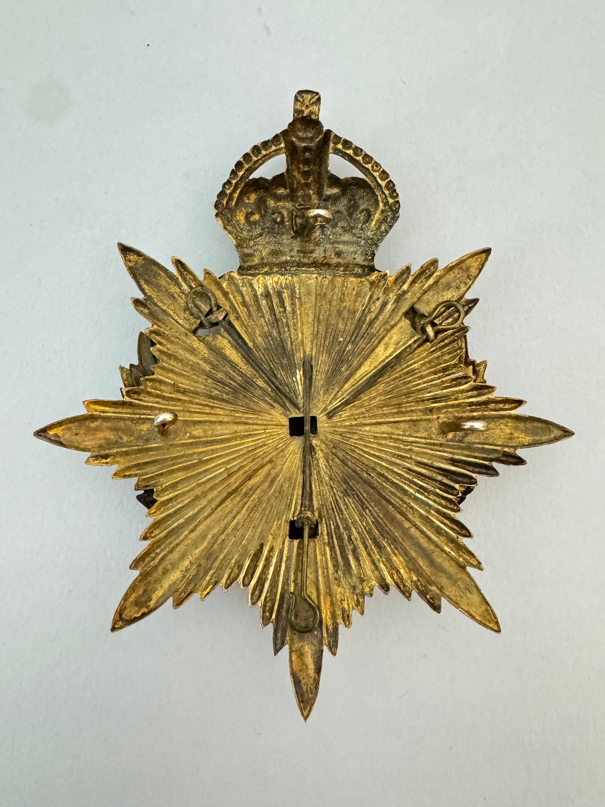 British Army East Surrey Regiment Officer's Helmet Plate Badge