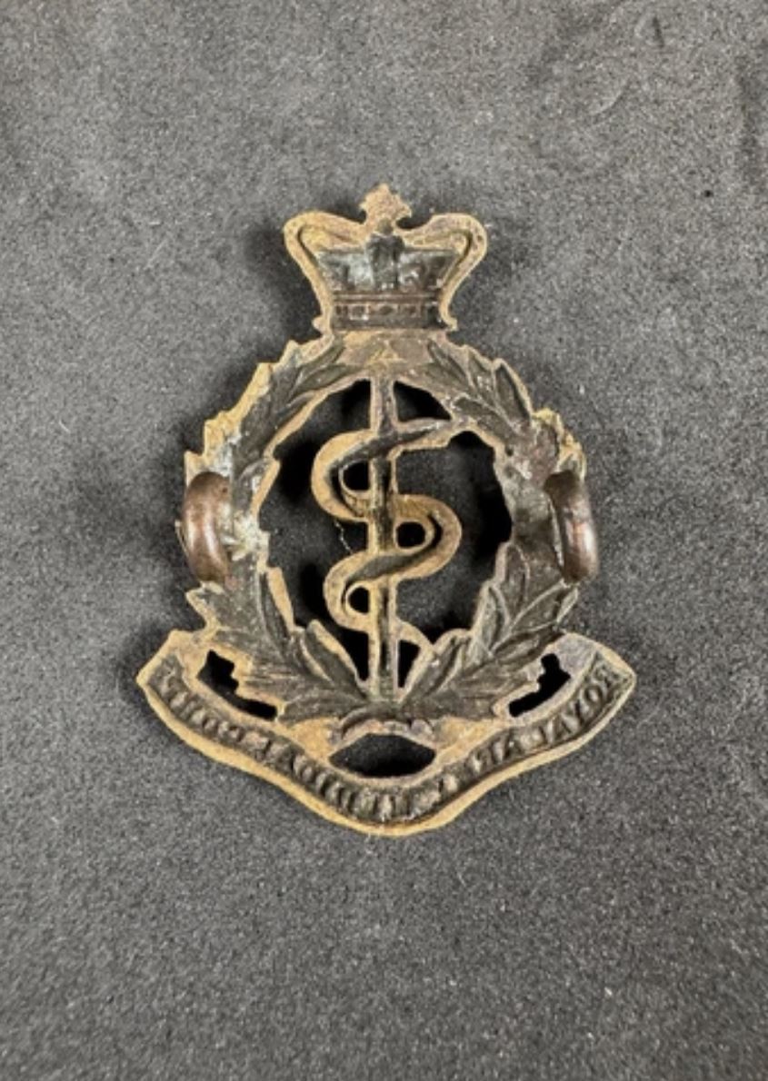 Photo 2 of Victorian British Royal Army Medical Corps Cap Badge RAMC - collectible militaria item