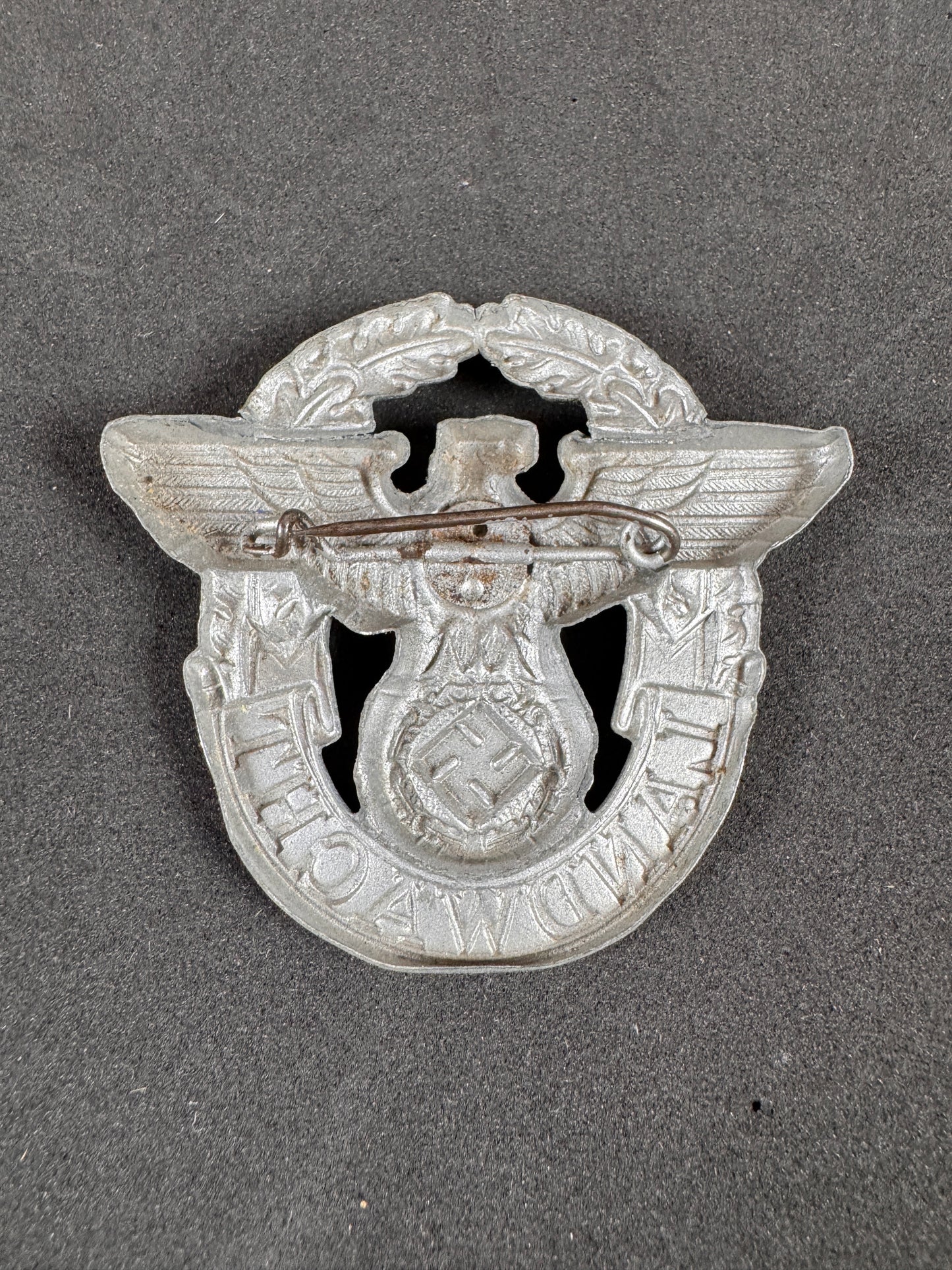 Photo 3 of WW2 German Police Landwacht Cap Badge - collectible militaria item