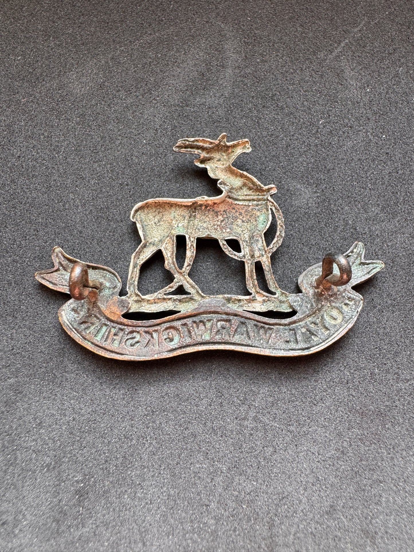 Photo 2 of Victorian British Army Royal Warwickshire Regiment Cap Badge - collectible militaria item