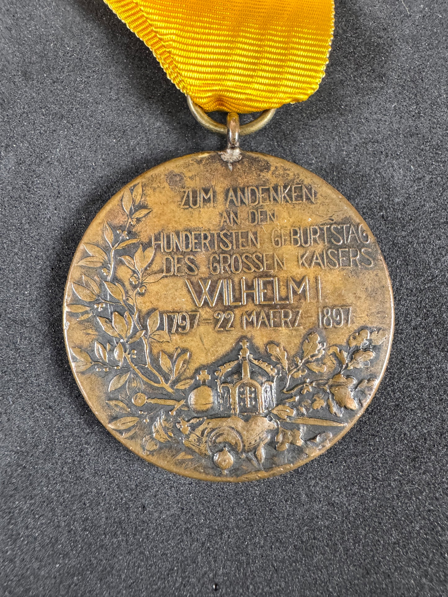 Photo 3 of German Empire 1897 Prussian Kaiser Wilhelm Centennial Medal - collectible militaria item